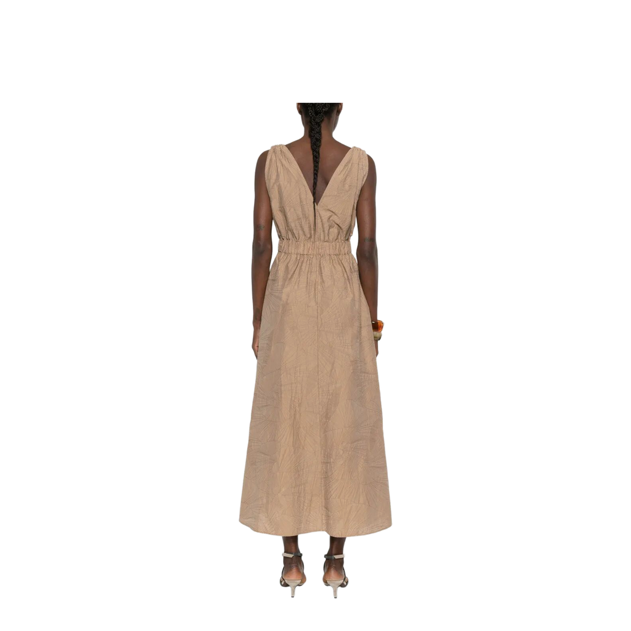Midi Dress with Floral Motif - Image 3