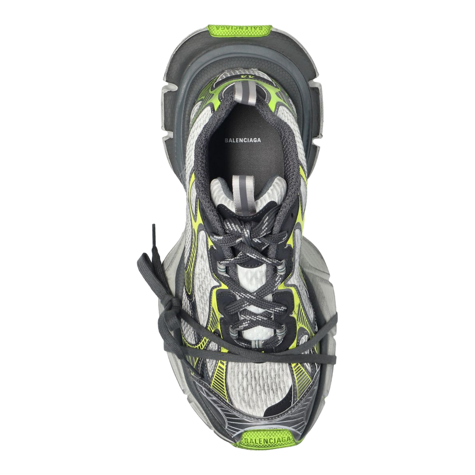 3XL Trainers in White Grey Green Yellow - Image 4