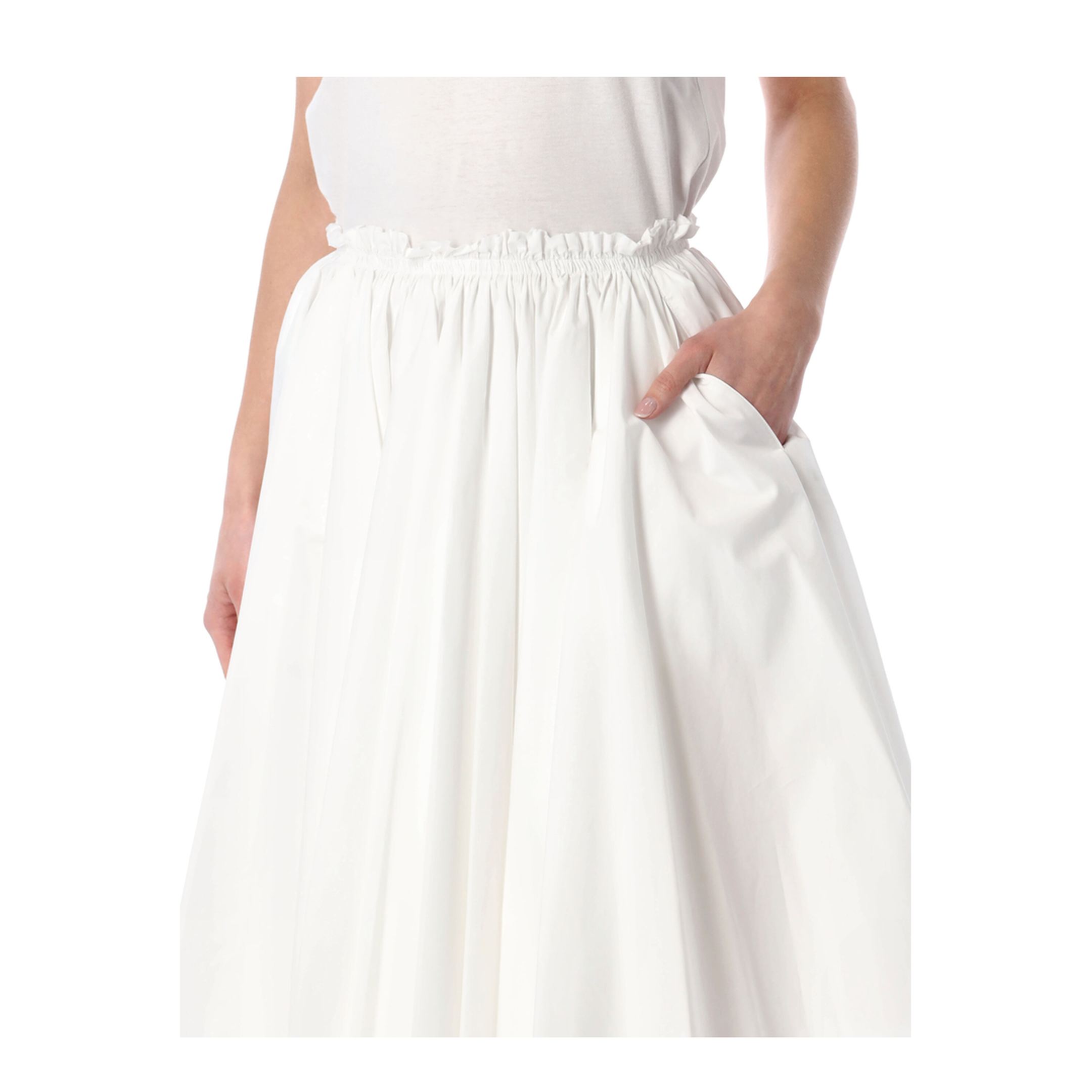 White Cotton Skirt - Image 3