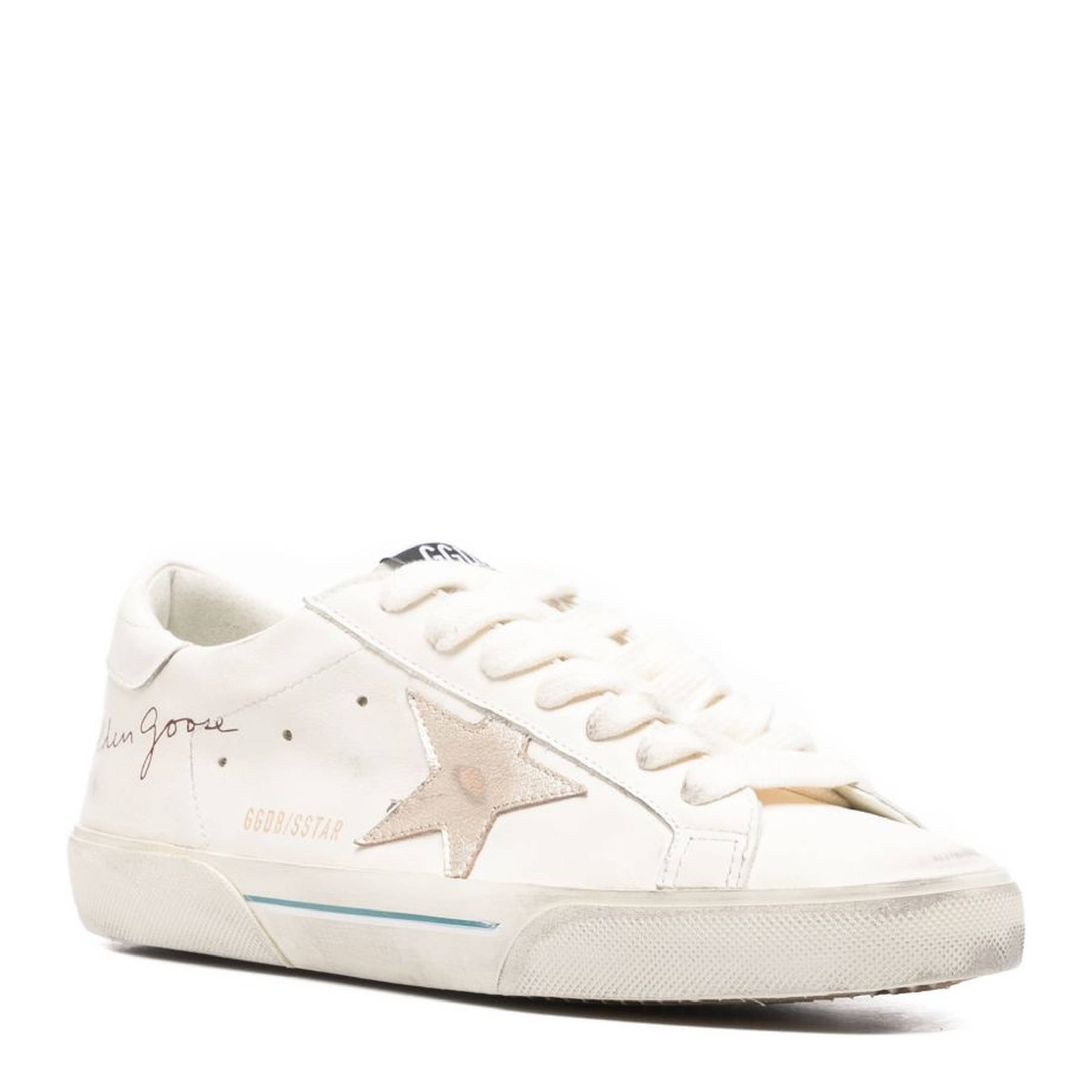 Super-Star Nappa Leather Sneakers with Laminated Leather Star - Image 3