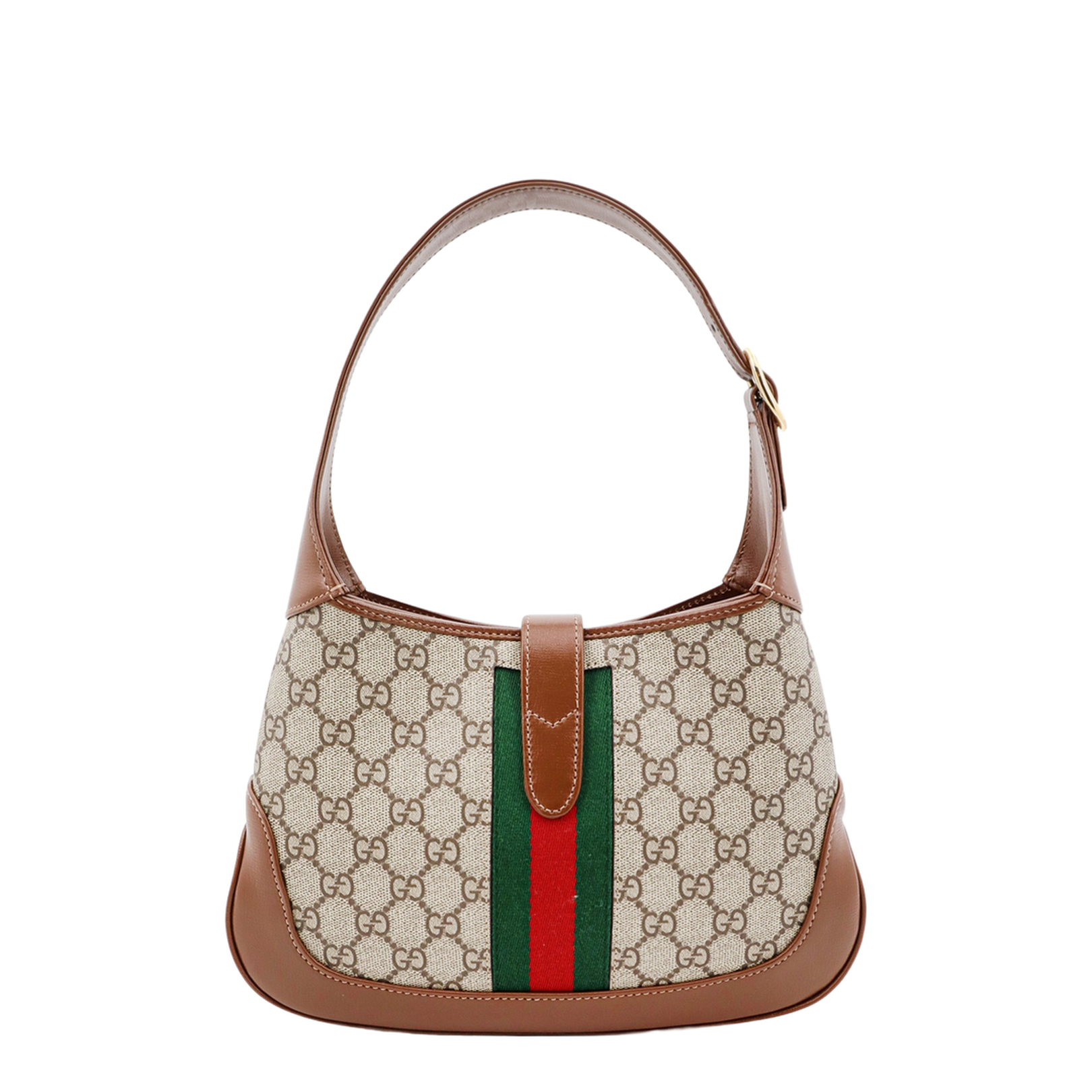 Ophidia Canvas Shoulder Bag - Brown - Image 2