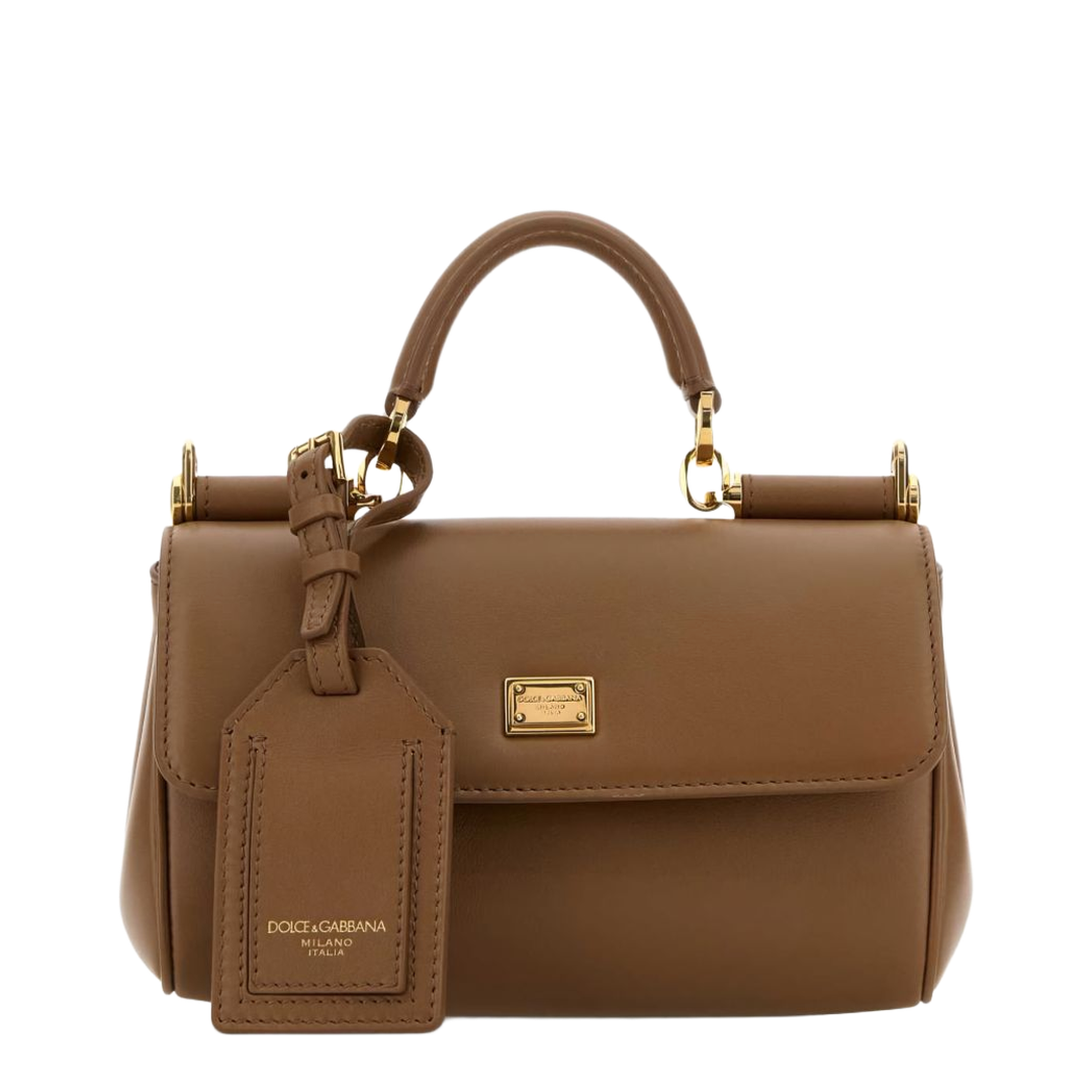 My Sicily Mini Plongé Calfskin Handbag - Brown - Image 1