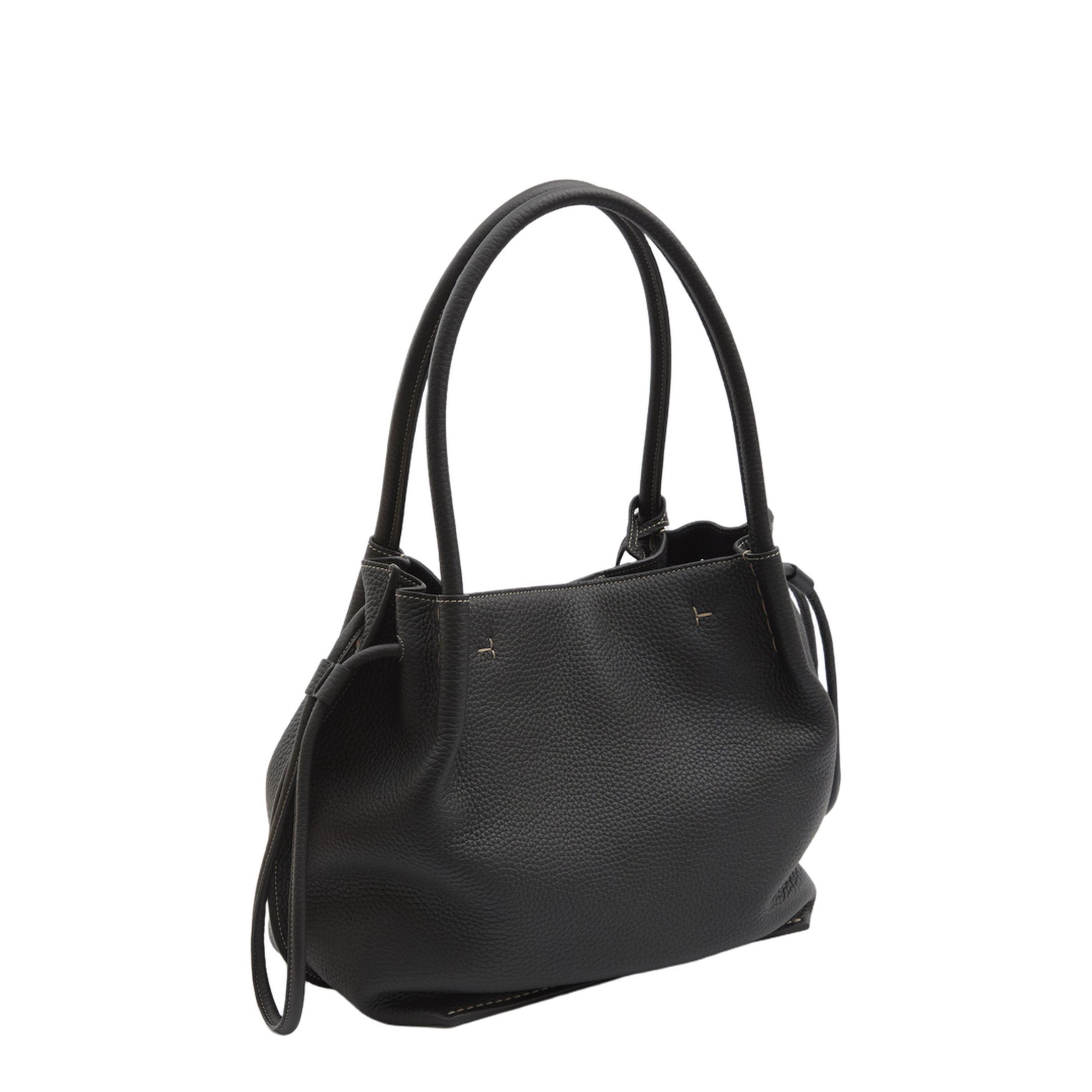 Buz Medium Grained Leather Bag - Black - Image 2