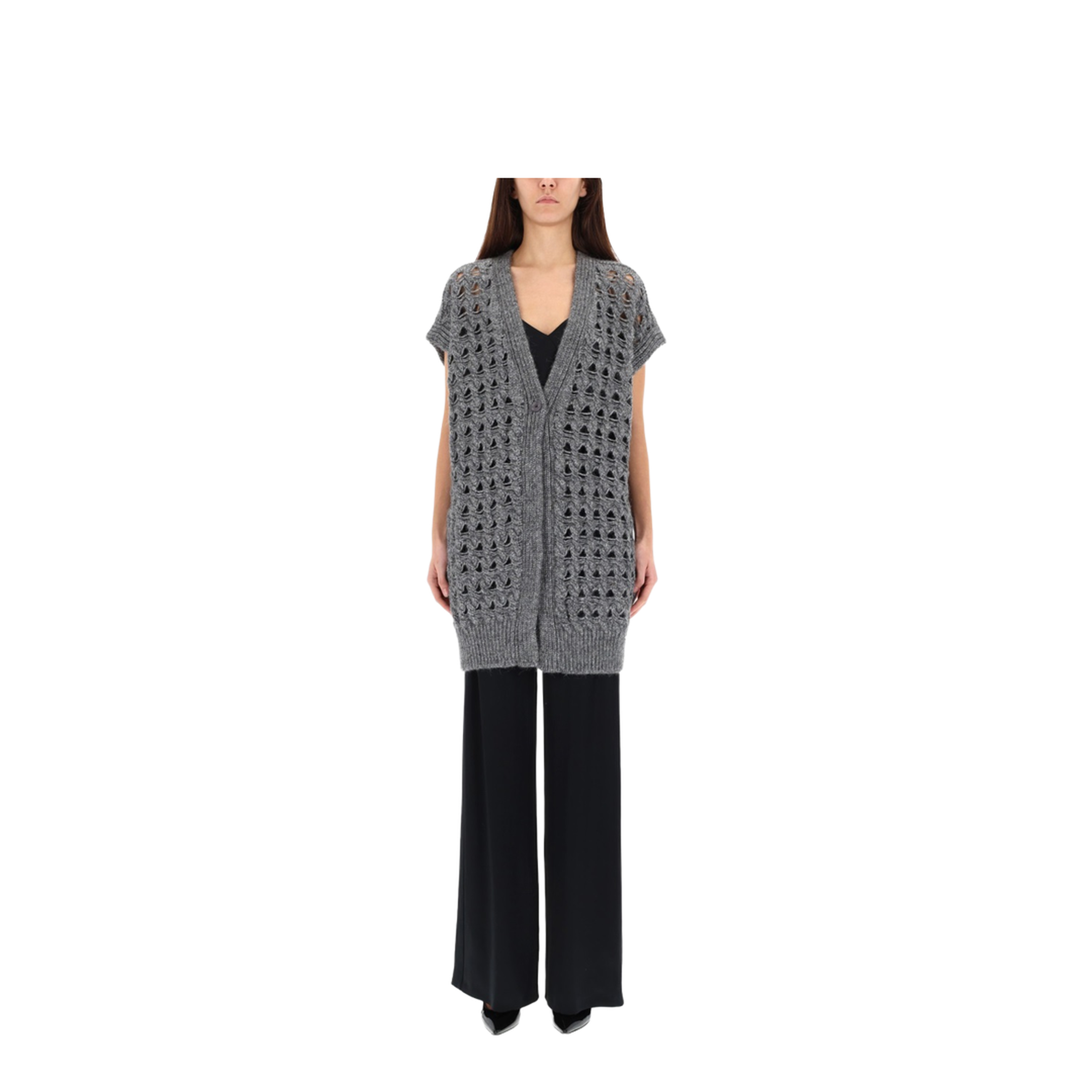 Vest with Perforated Workmanship - Image 1