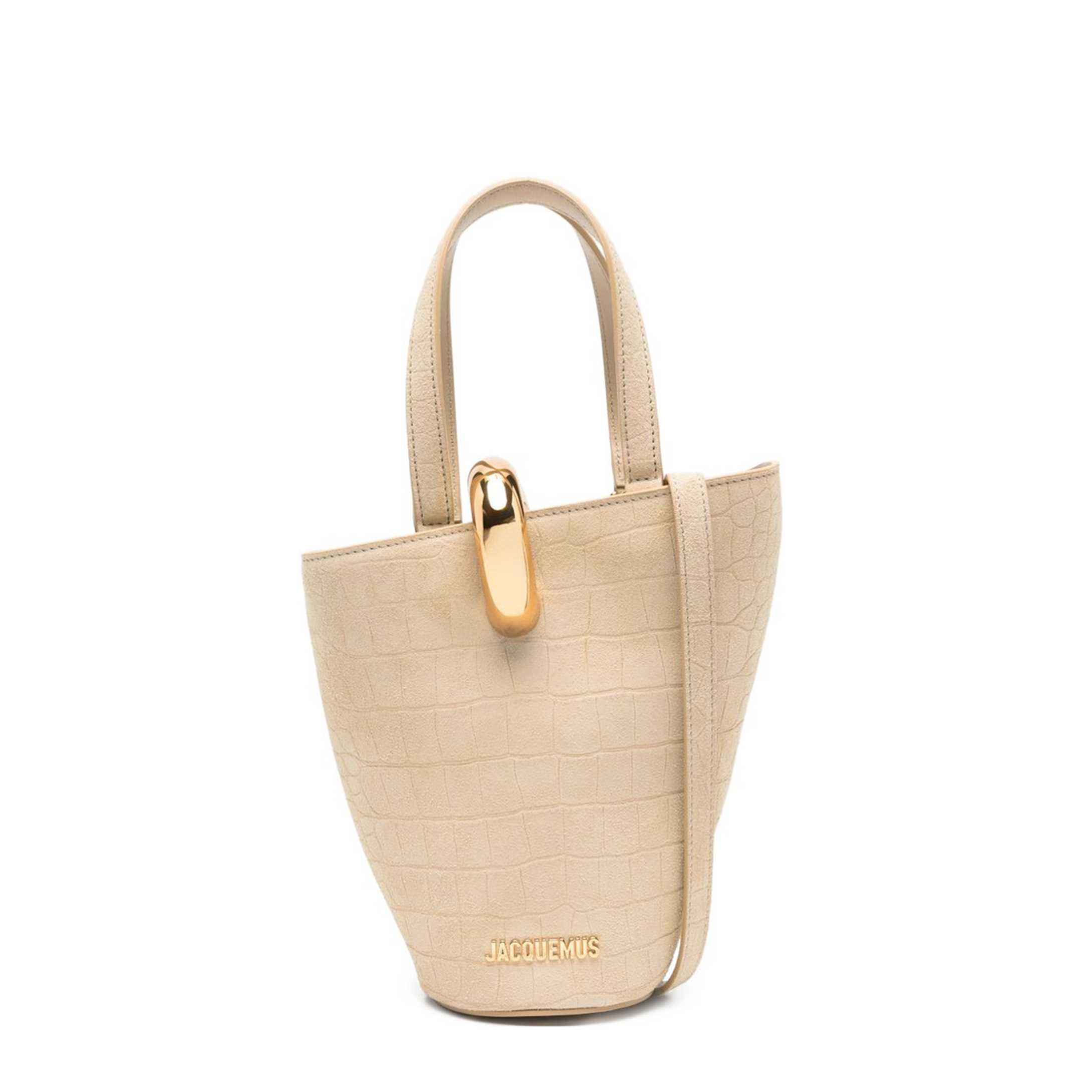 Le Petit Bambola Calfskin Bucket Bag - Light Beige - Image 1