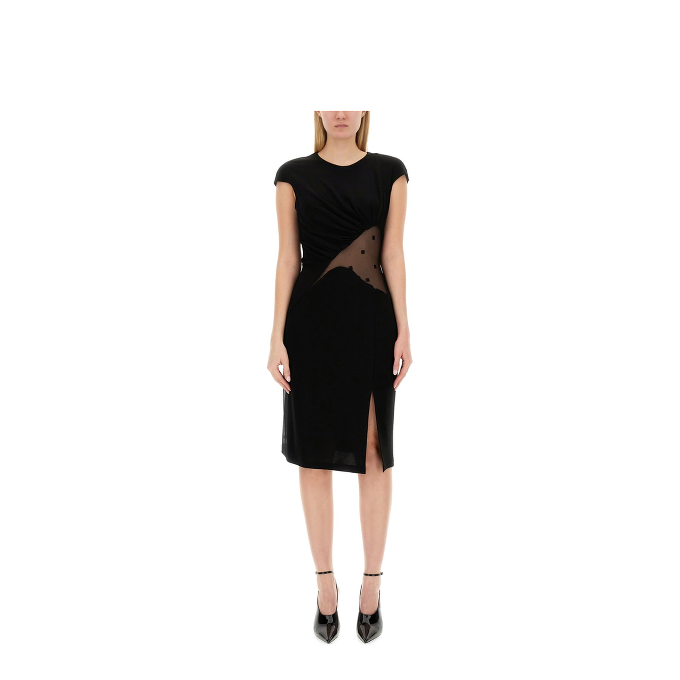 Crepe And Tulle Dress - Image 1