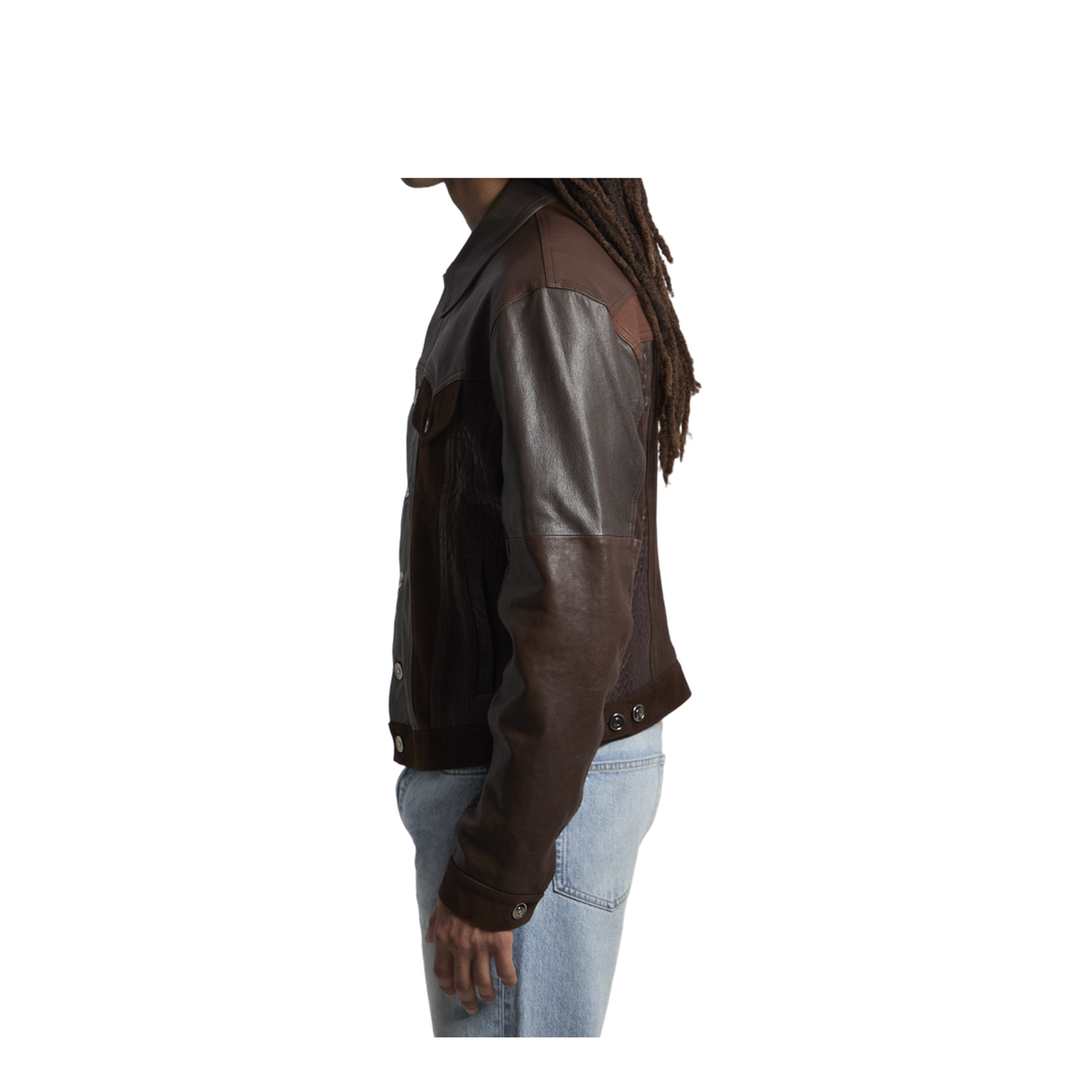 Men's Leather Jacket Brown - Image 3