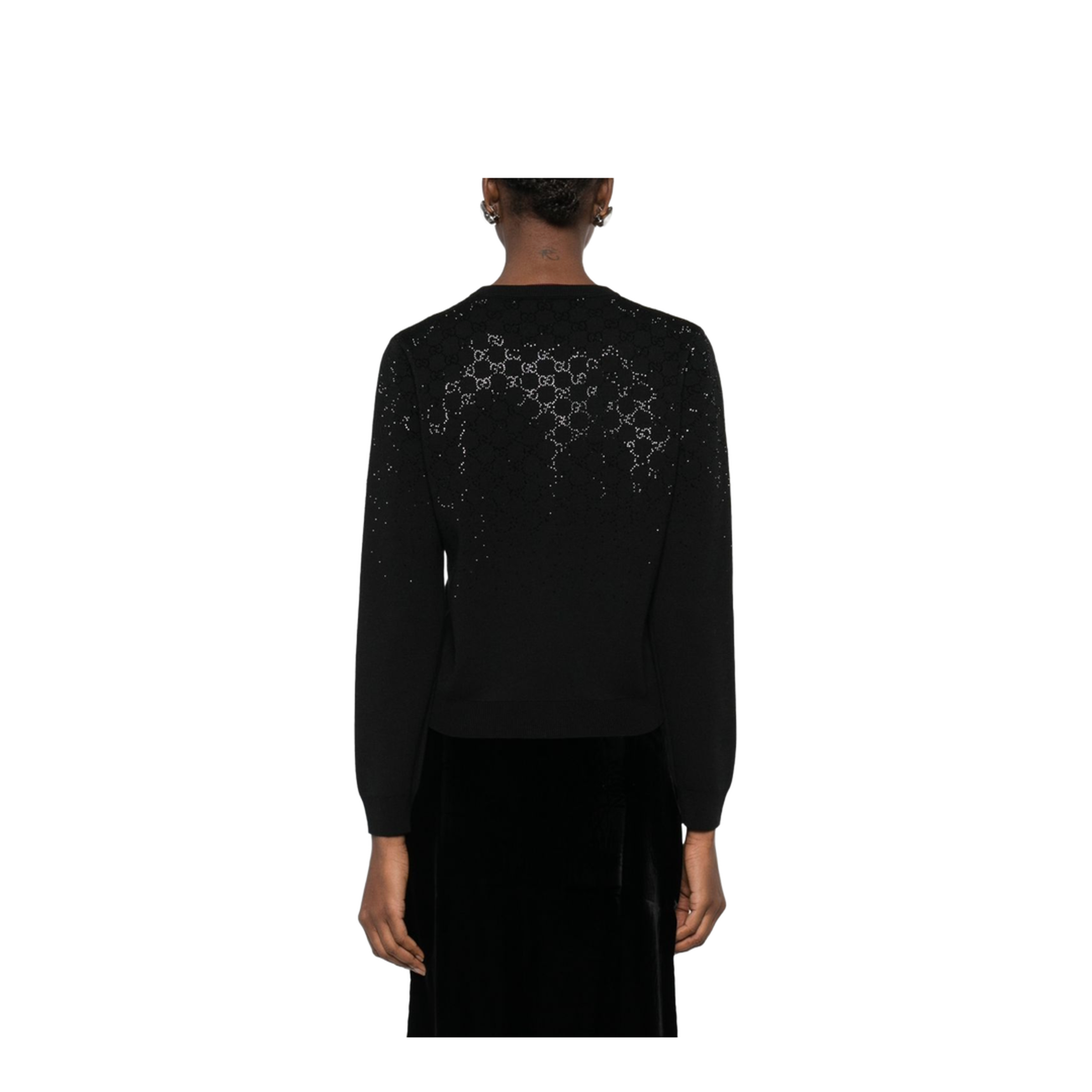 Fine Wool Cardigan with Crystals - Image 5