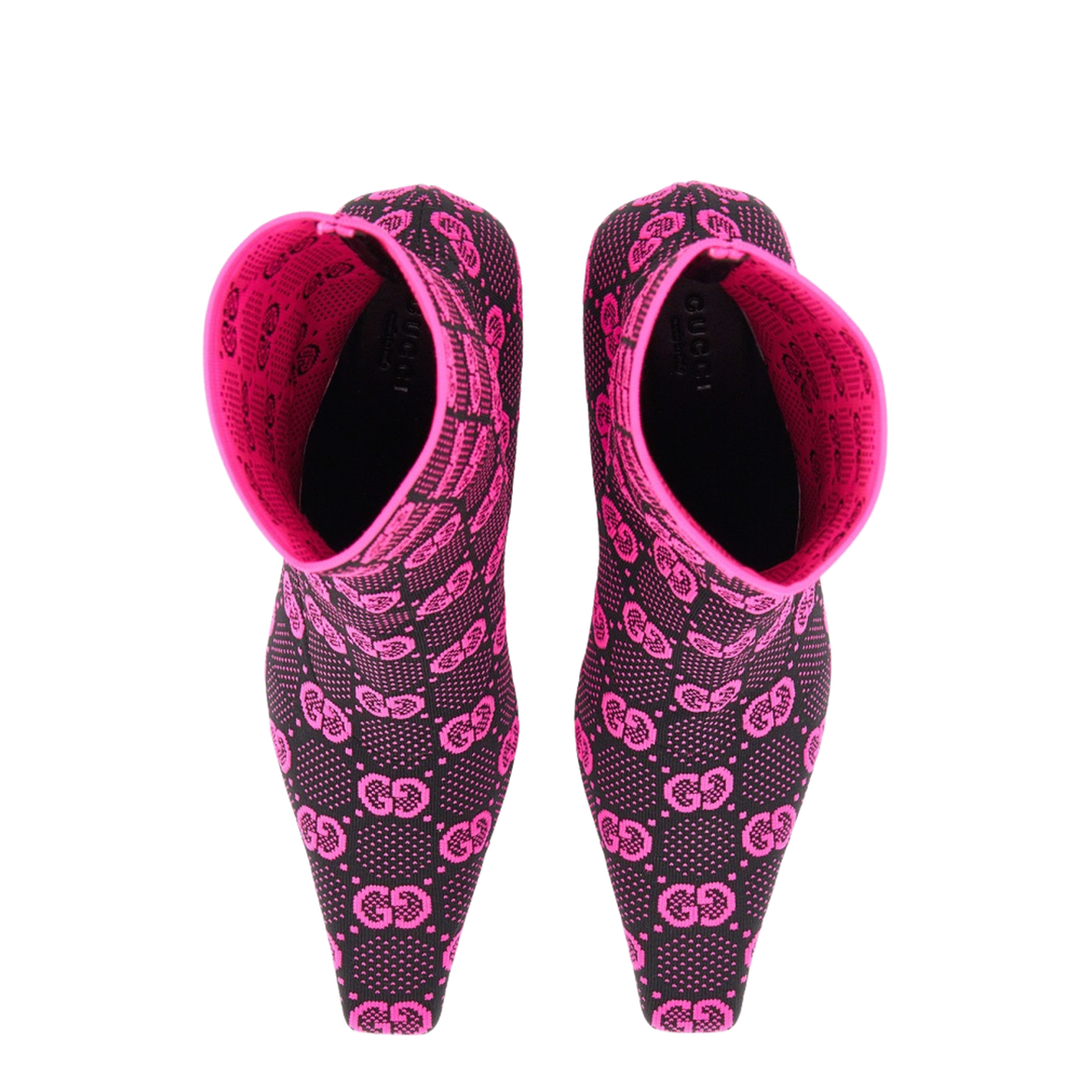 Knit Ankle Boots Black - Image 2