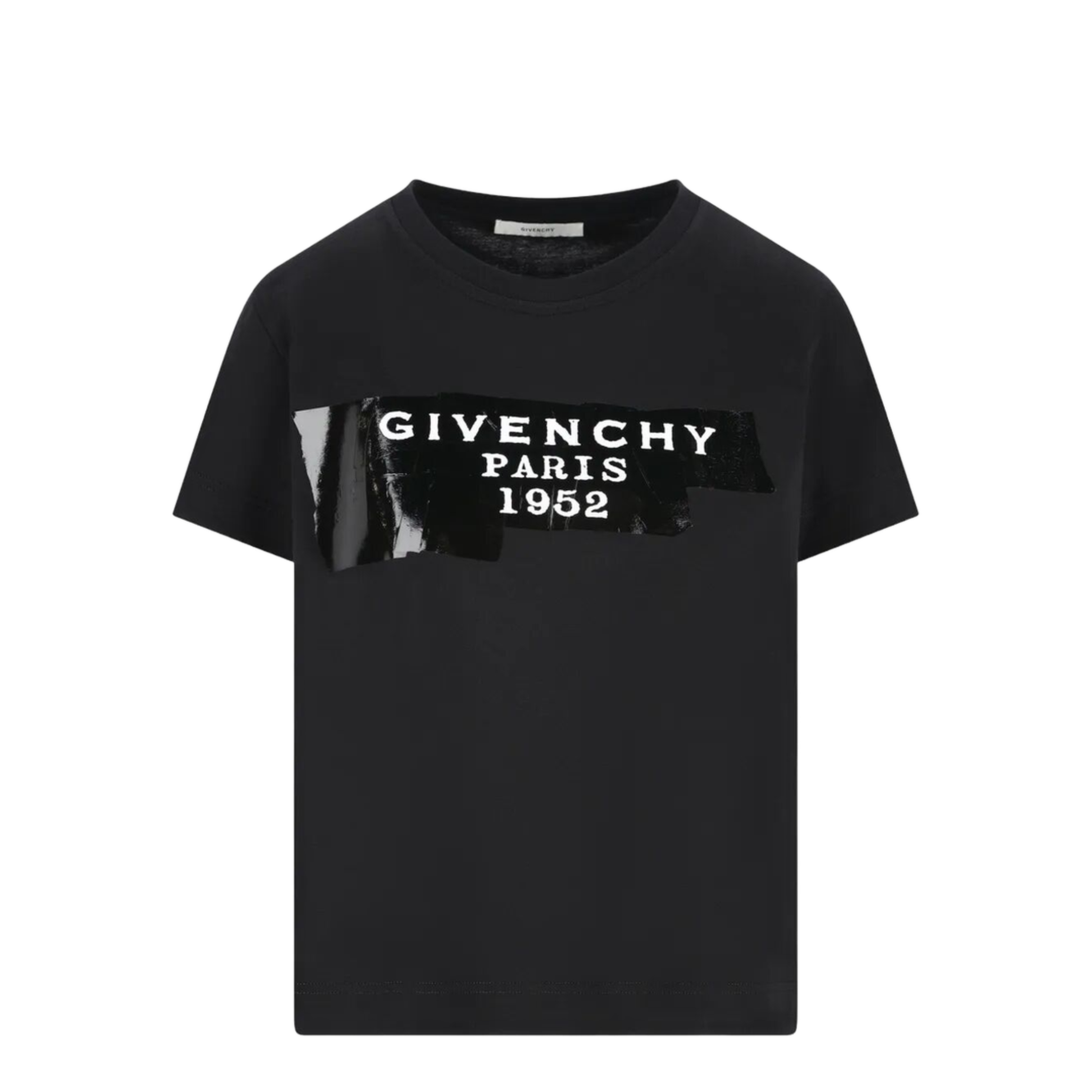 Cotton T-Shirt with Tape Print - Image 1