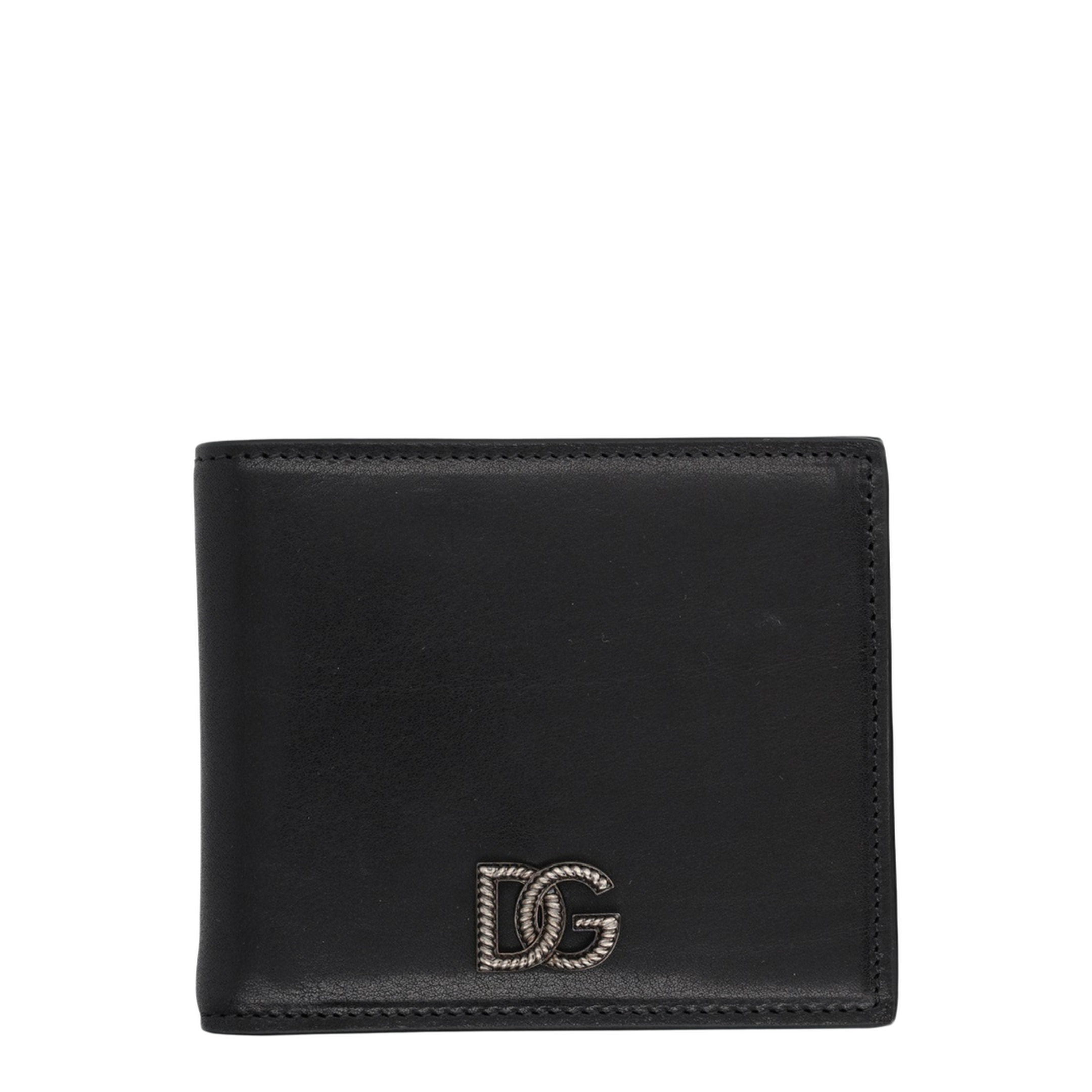 Tempesta Calfskin Bi-Fold Wallet With Logo Plaque - Image 1