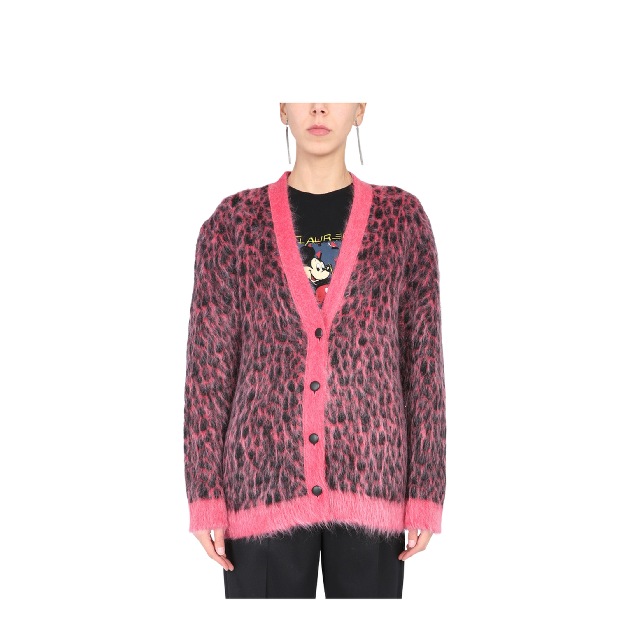 Leopard Jacquard Cardigan - Image 1