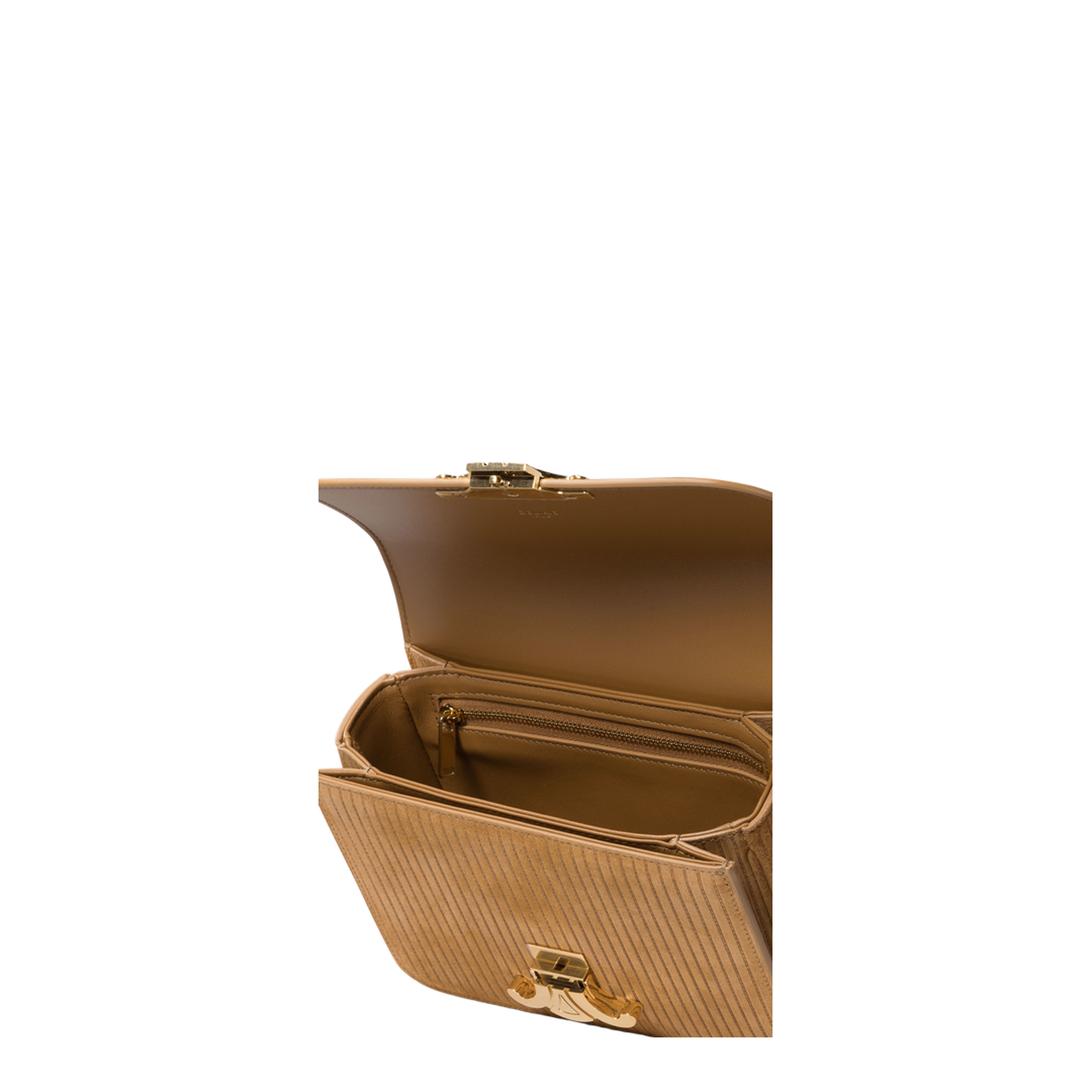 Teen Triomphe Bag in Striped Suede Calfskin - Image 4