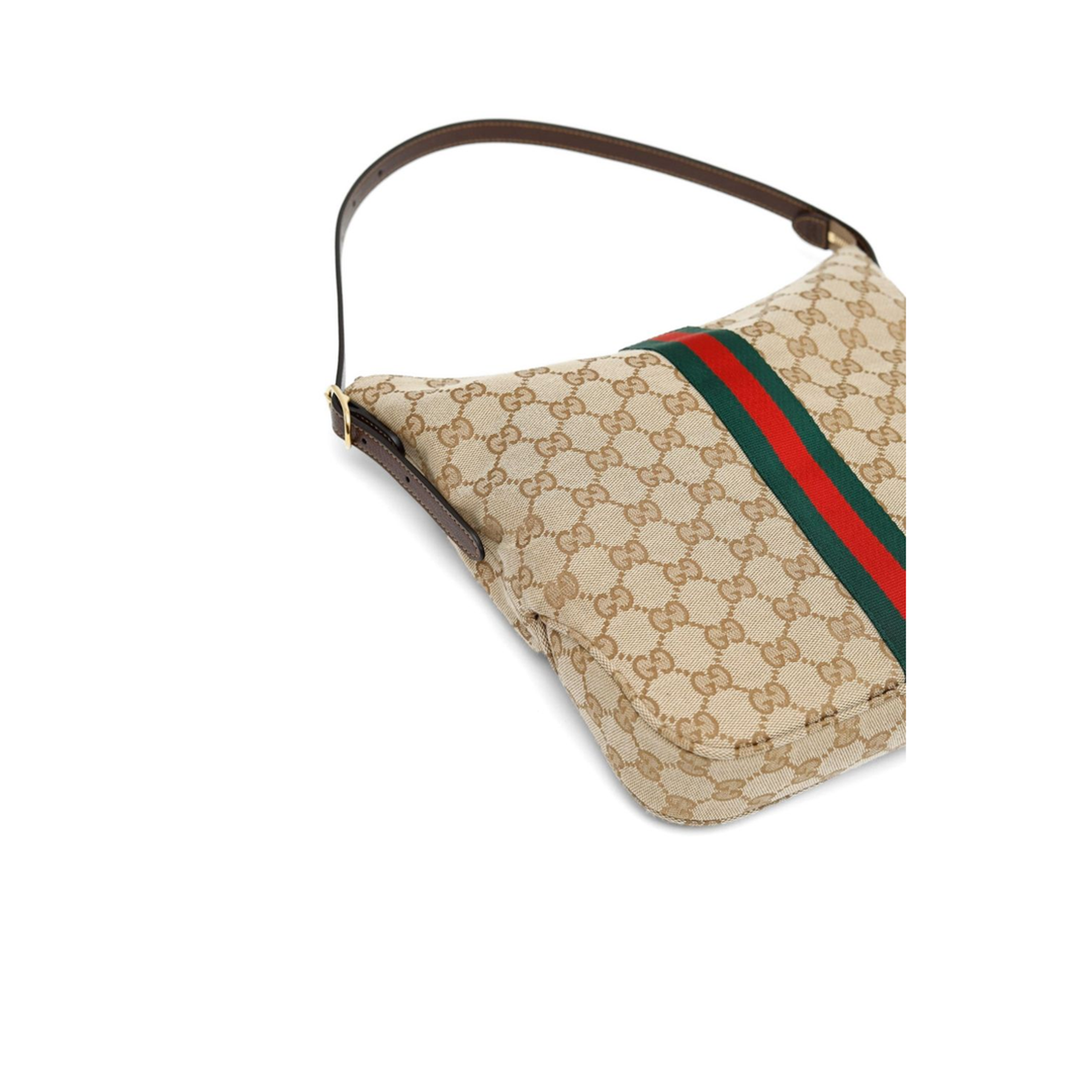 Lunetta Medium Canvas Crossbody - Sand and Brown GG Canvas - Image 4
