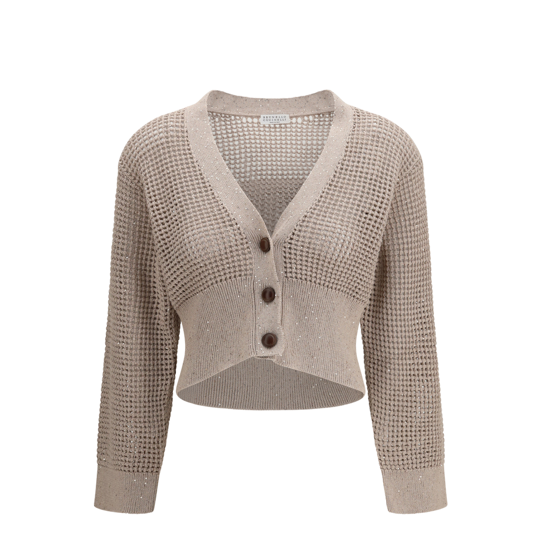 Sequined Mesh Cardigan - Image 1