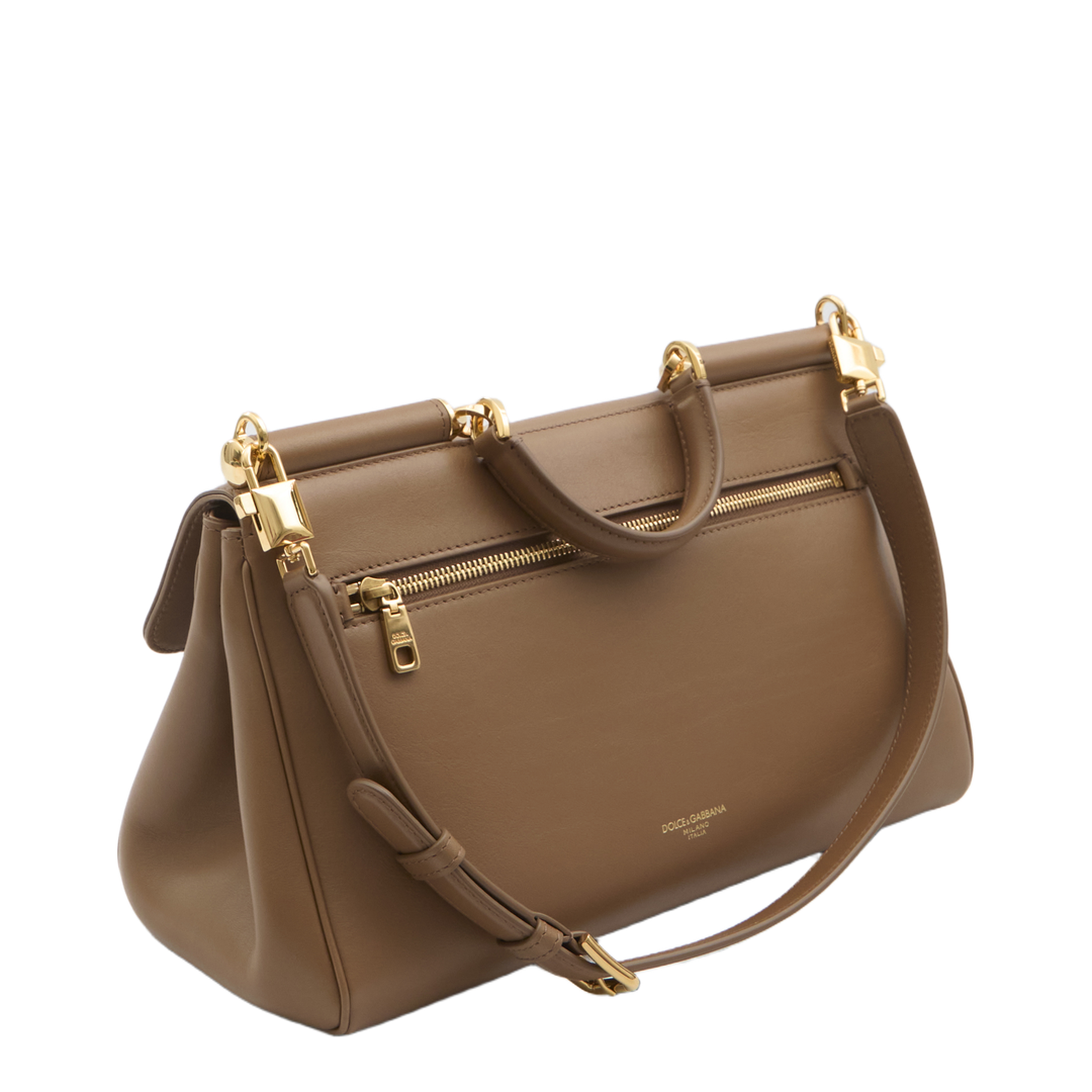 My Sicily Handbag in Plongé Calfskin in Brown - Image 2
