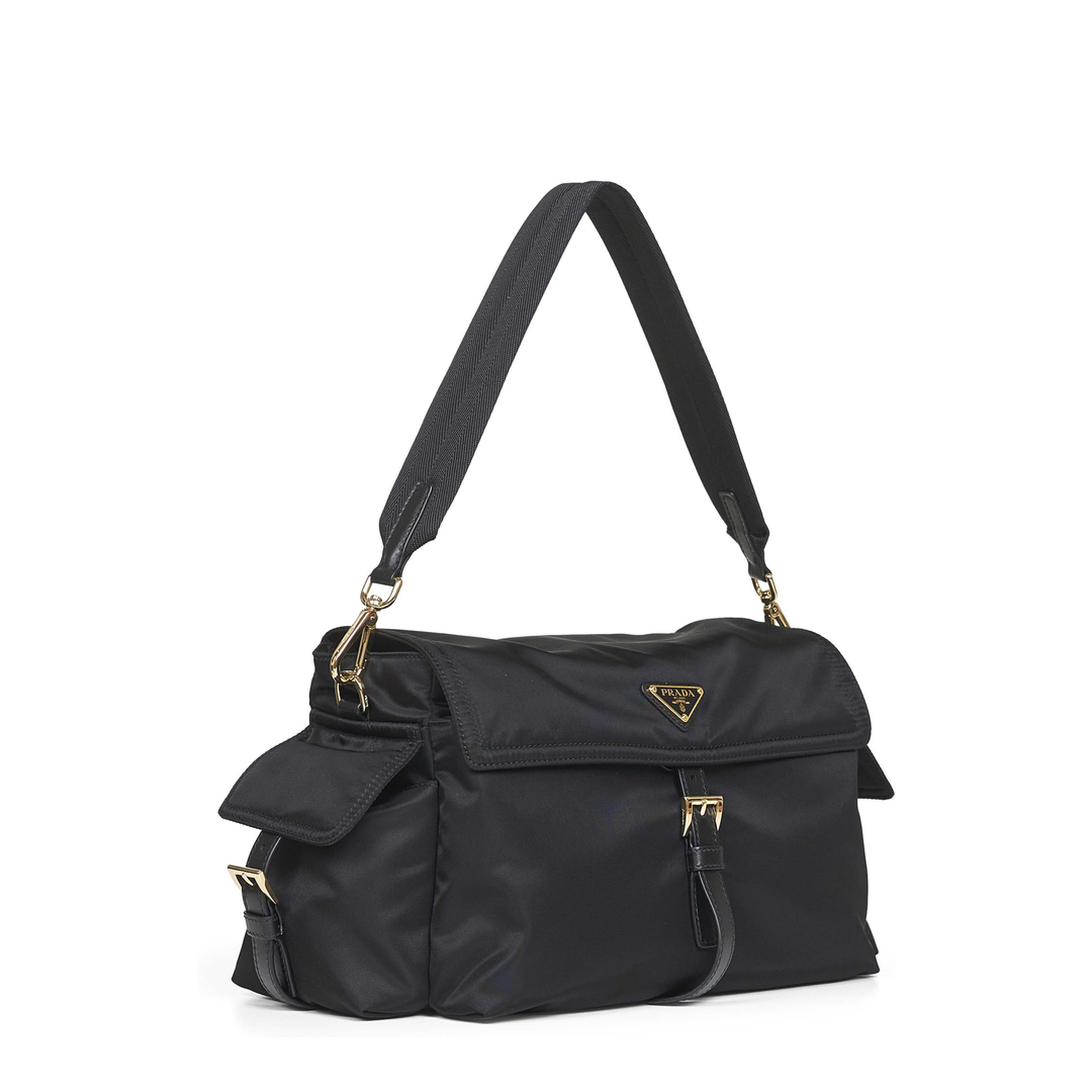 Explore Large Re-Nylon Shoulder Bag - Black - Image 2
