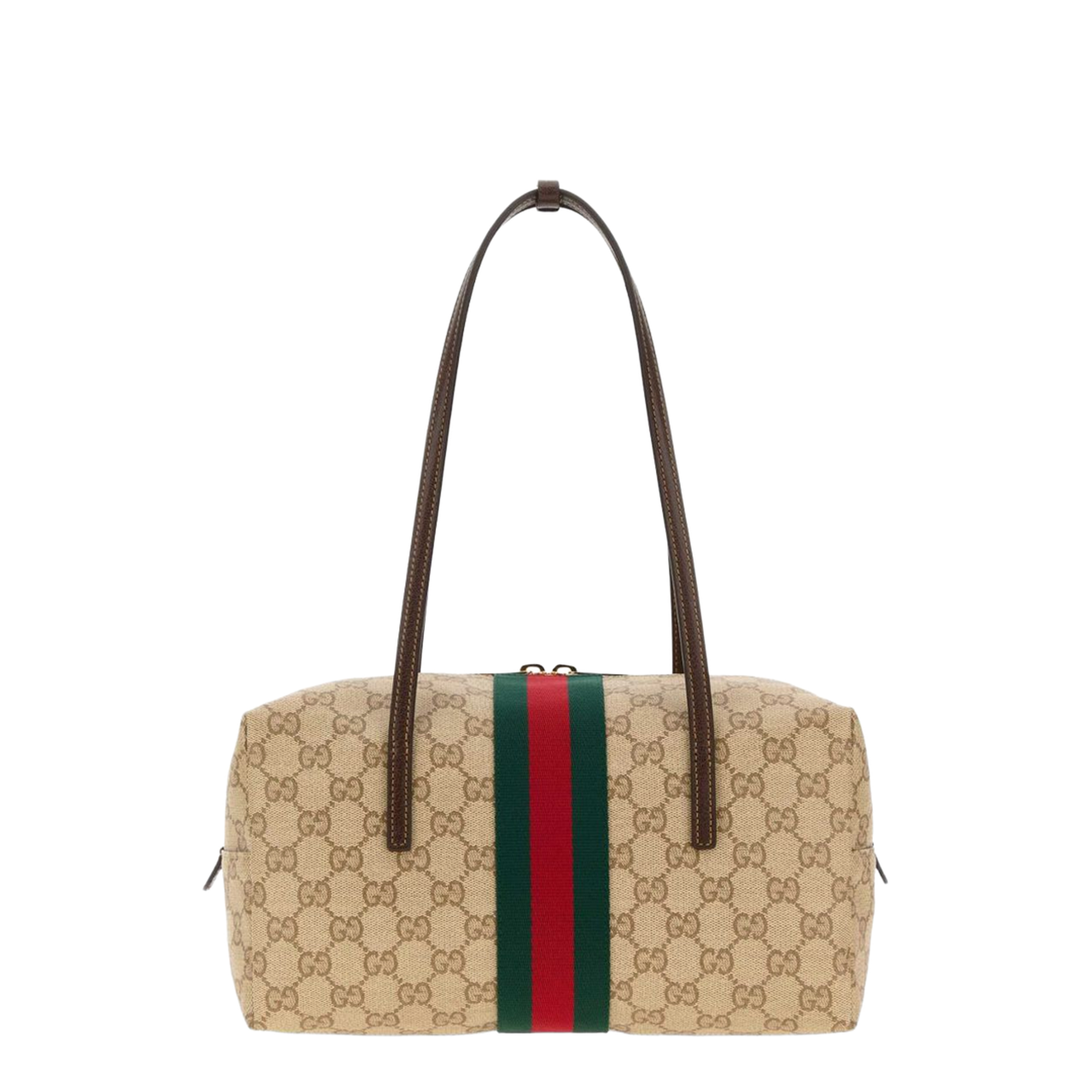 Melrose Medium Coated GG Canvas Top Handle Bag - Beige - Image 2