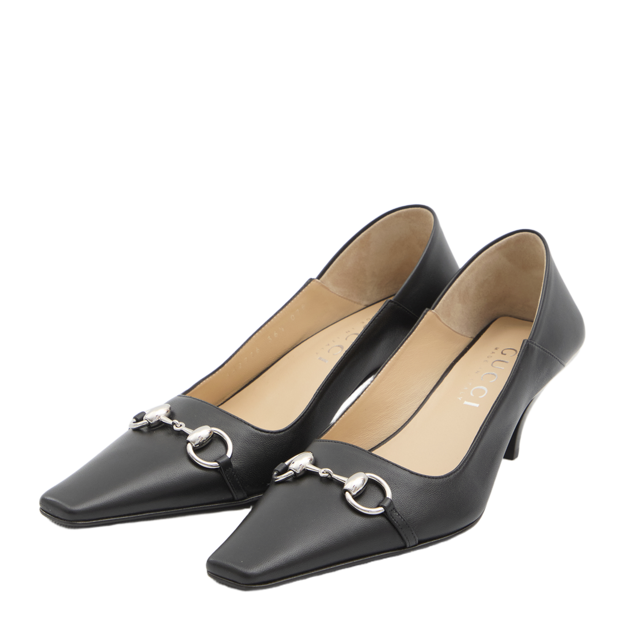 Vittoria Pump in Black Leather - Image 2