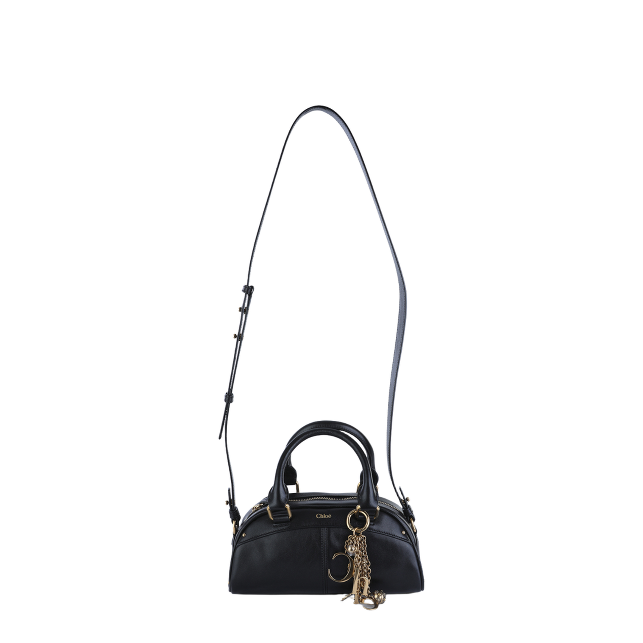 Small Chloé Bowling Bag in Soft Leather - Black - Image 2