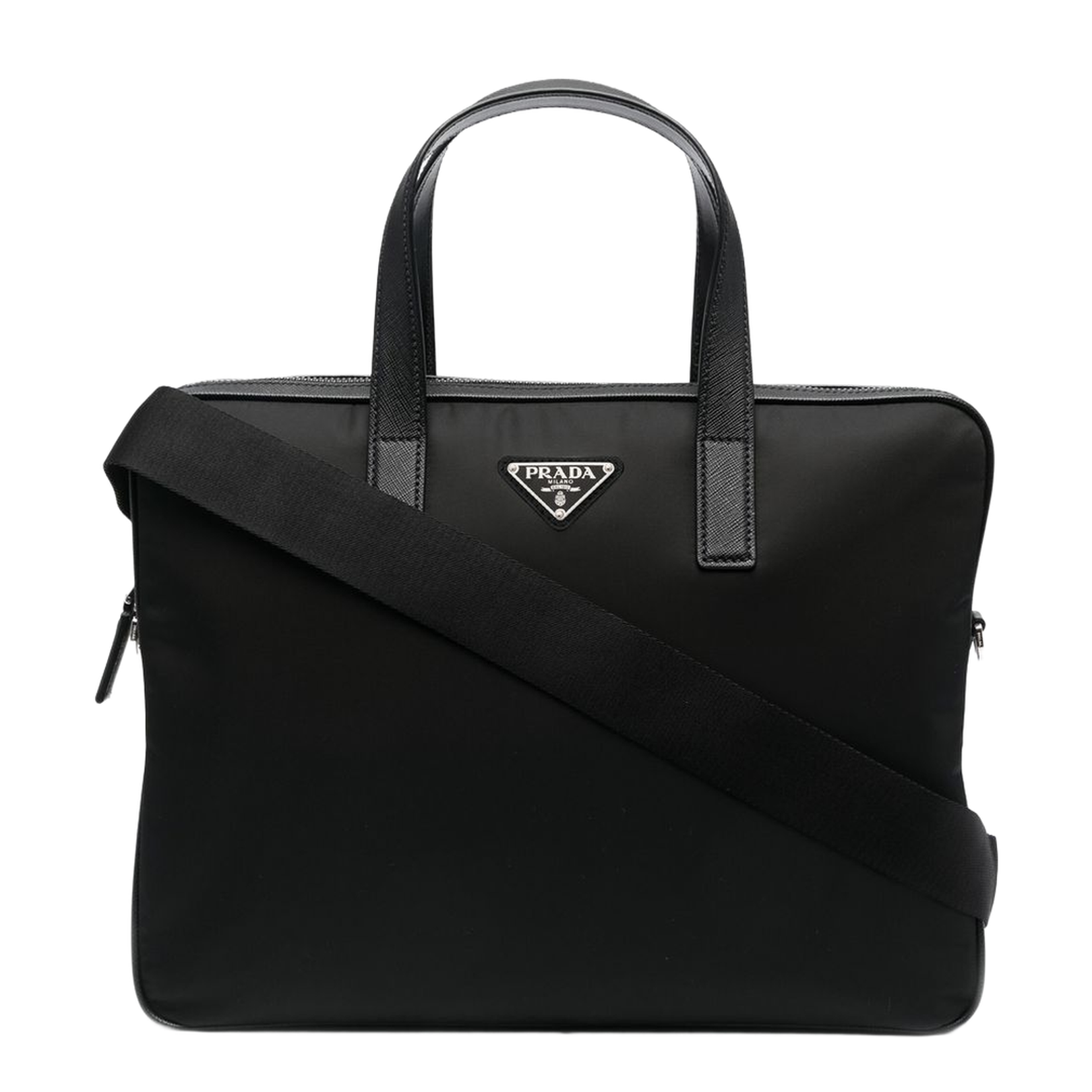 Re-Nylon Leather-Trimmed Briefcase - Image 4