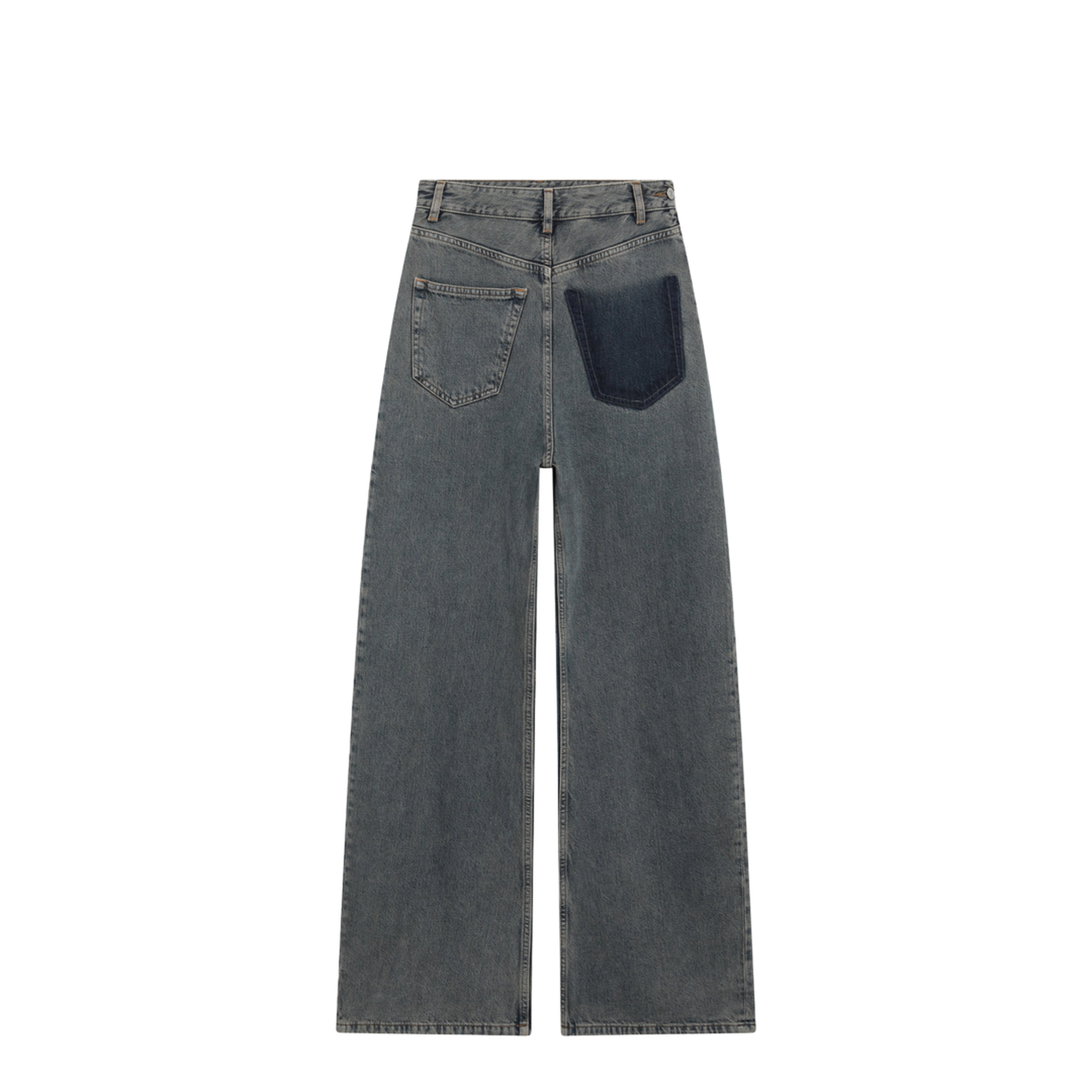 Grey Wide-Leg Jeans - Image 1