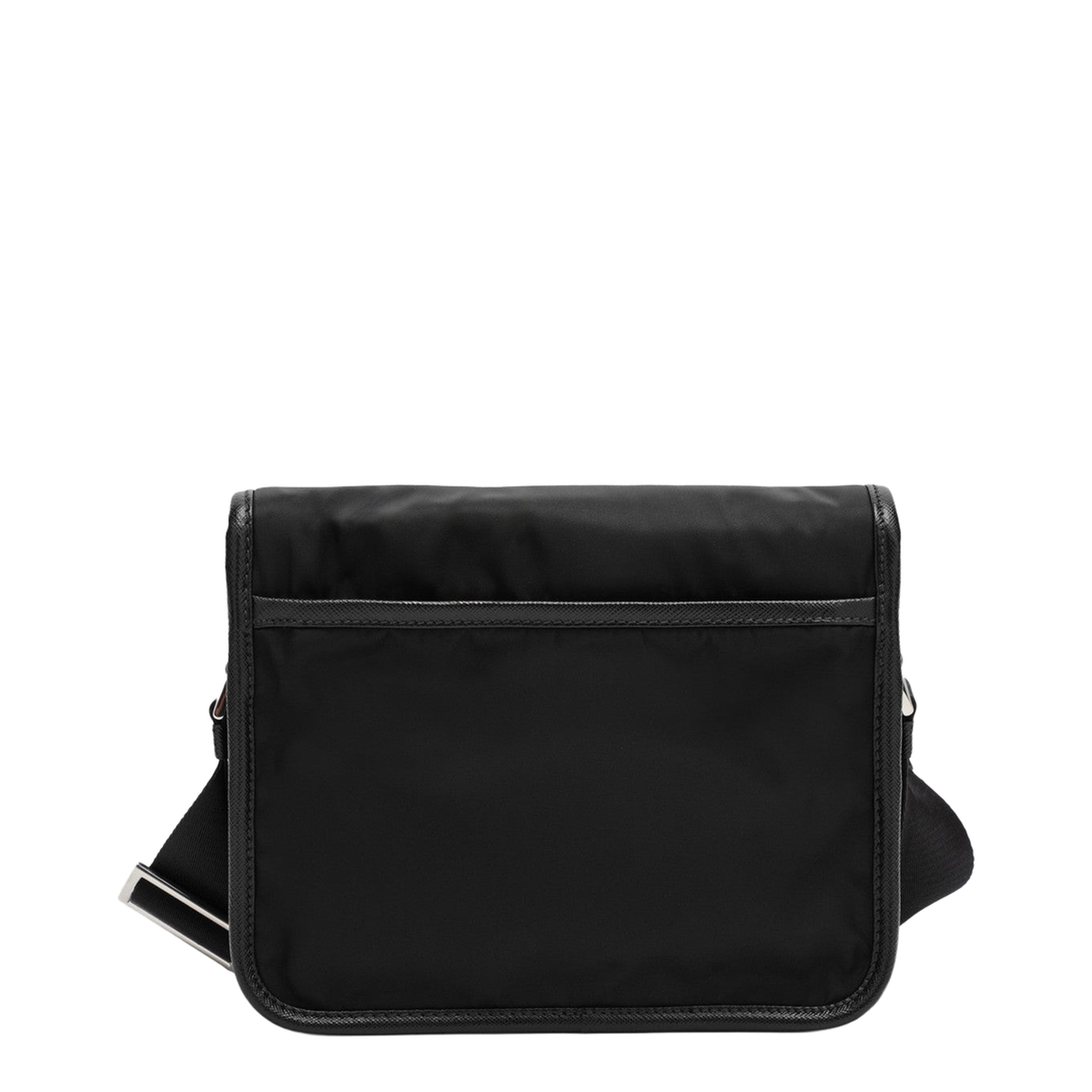 Black Re-Nylon and Saffiano Leather Shoulder Bag - Image 2