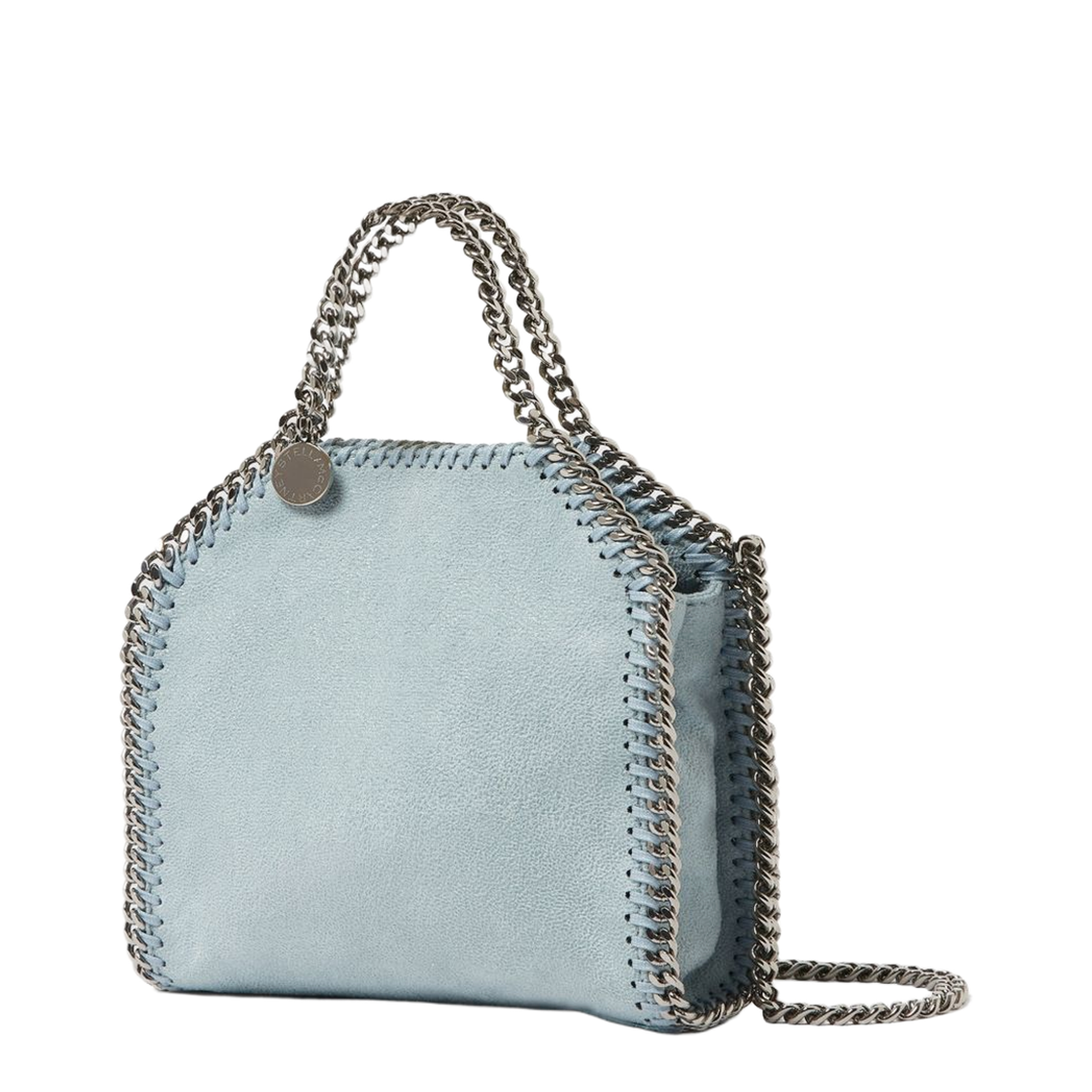 Falabella Tiny Faux Leather Crossbody Bag - Light Blue - Image 2