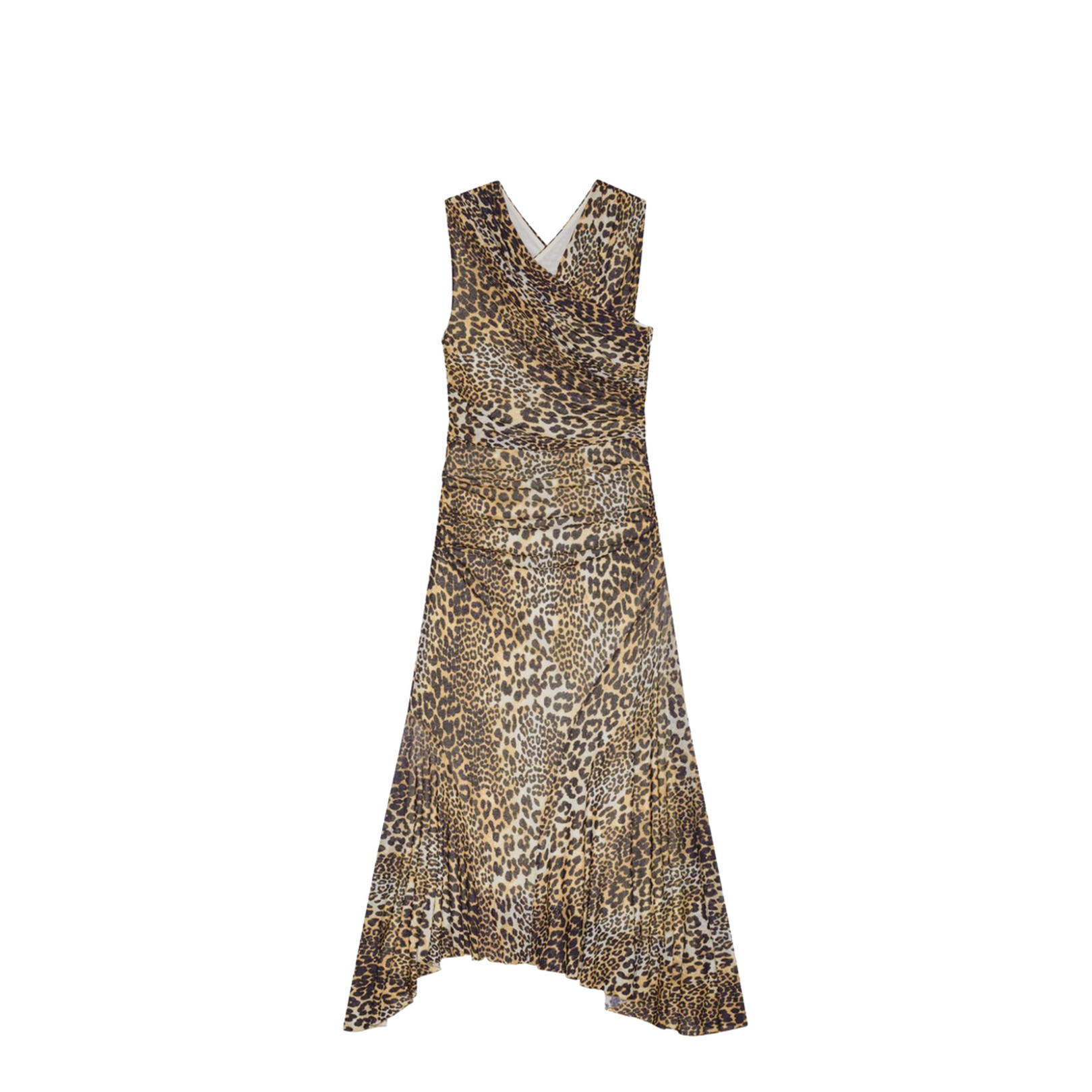 Asymmetric Hem V-Neck Top - Image 1