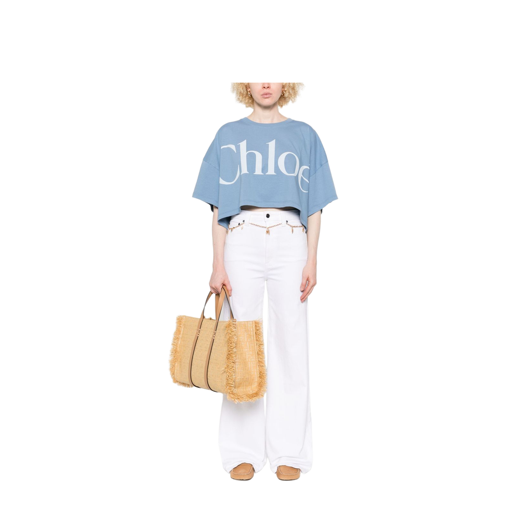 Cropped Boxy Logo T-Shirt in Cotton Jersey - Image 5