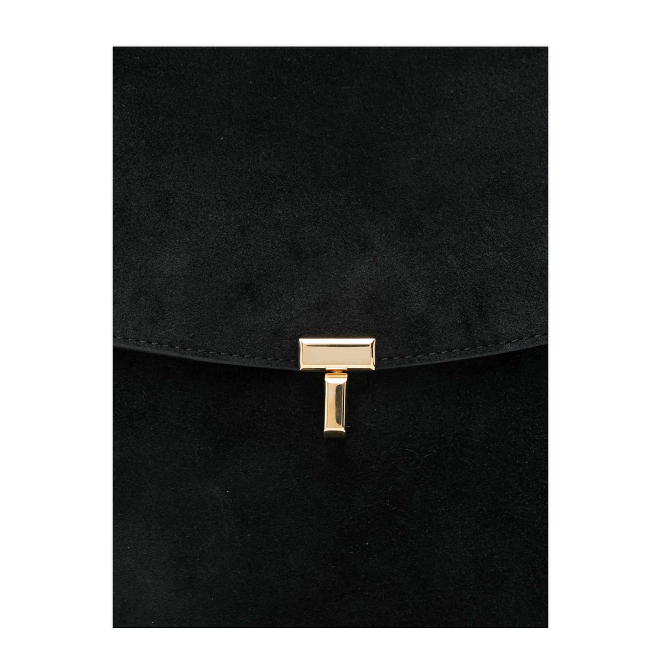 T-Lock Suede Satchel - Black - Image 2