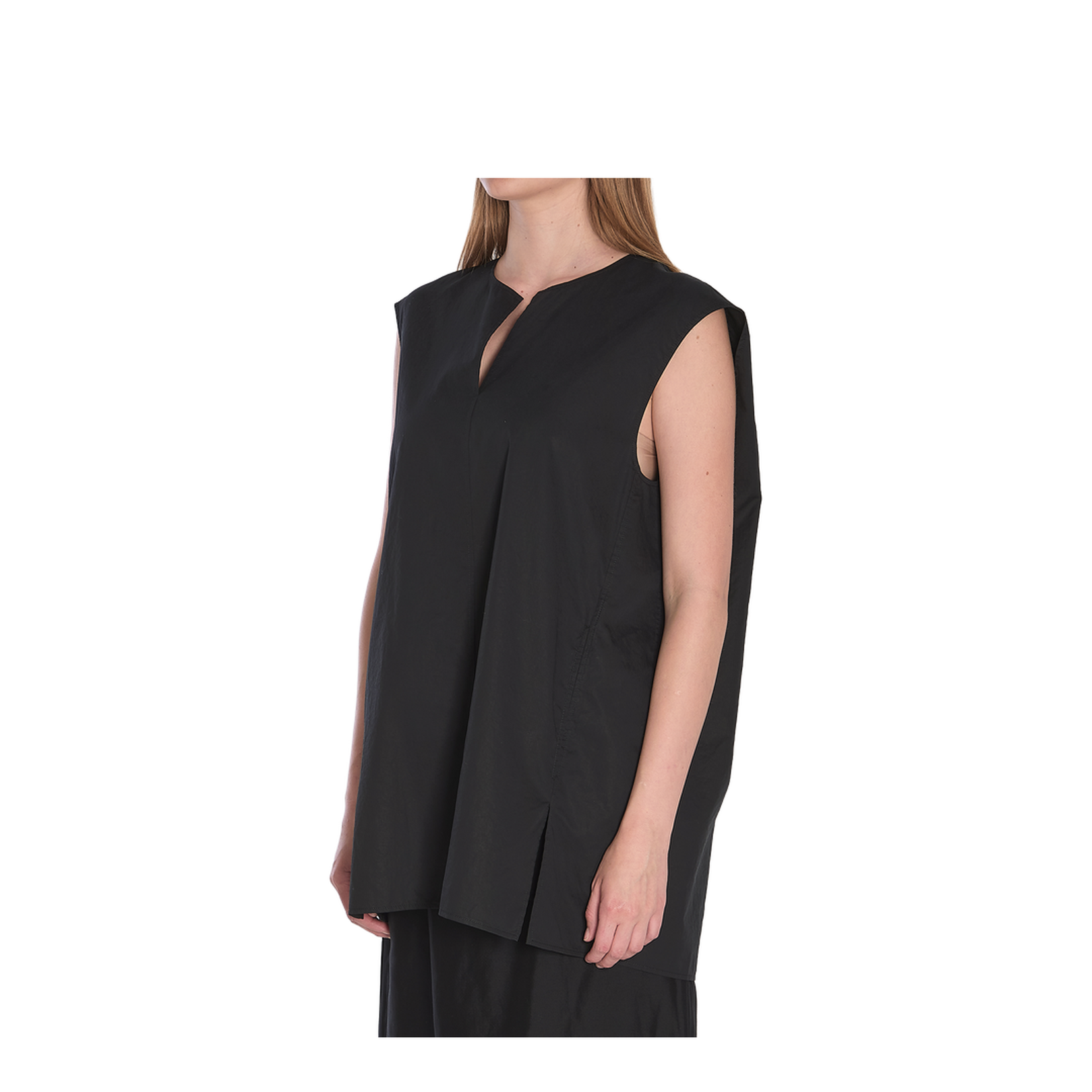 Owen Top Black in Cotton - Image 2