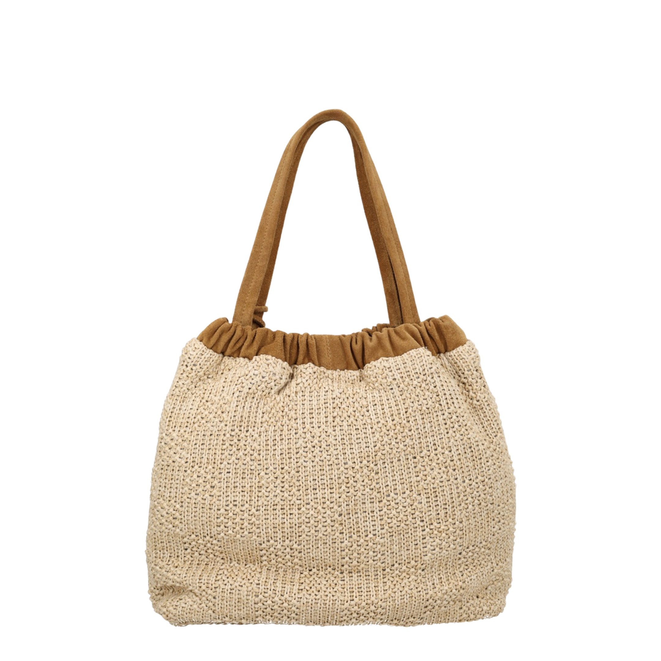 Cristina One Size Two-Way Weave Tote - Natural - Image 2