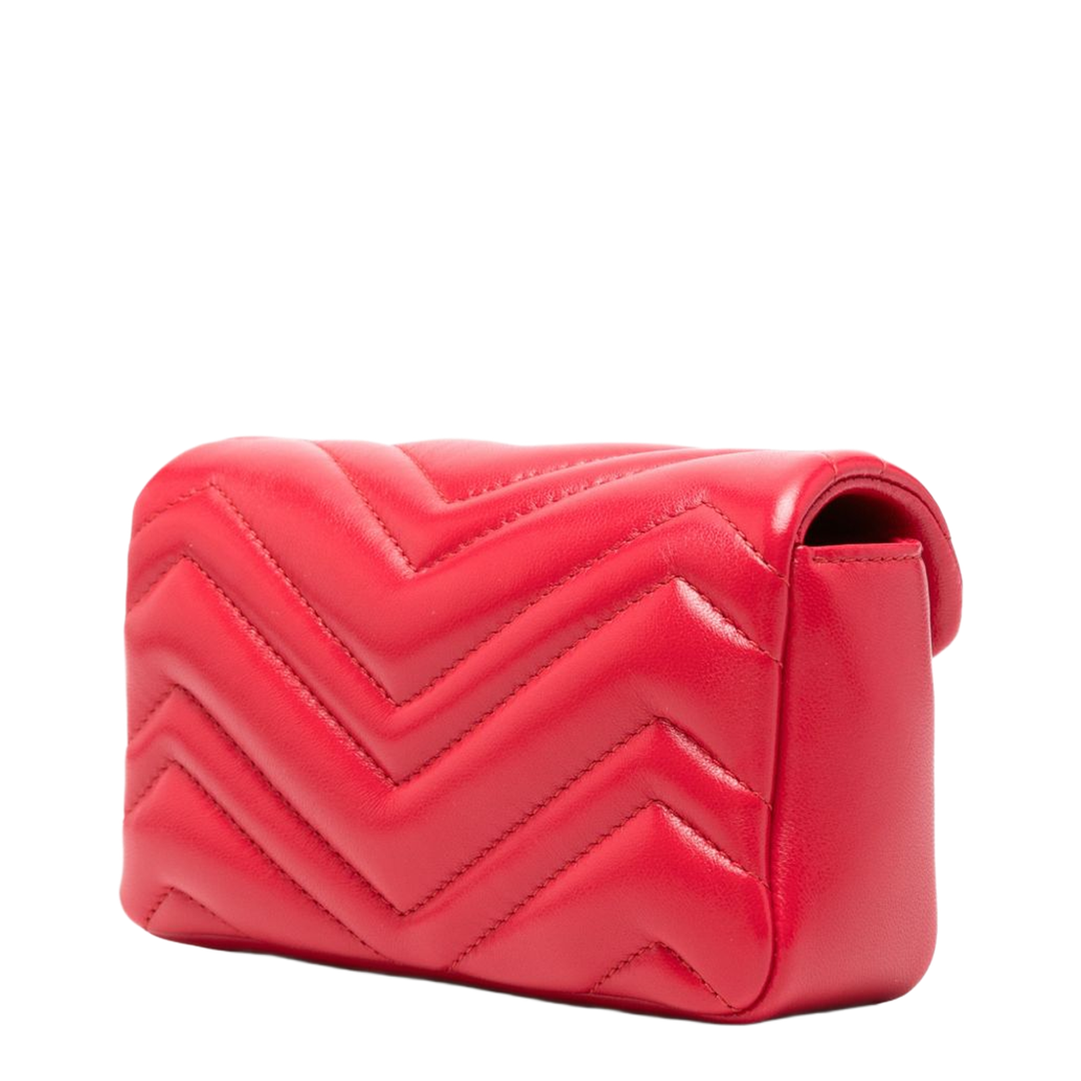 GG Marmont Mini Matelassé Chevron Nappa Leather Shoulder Bag - Bright Red - Image 5