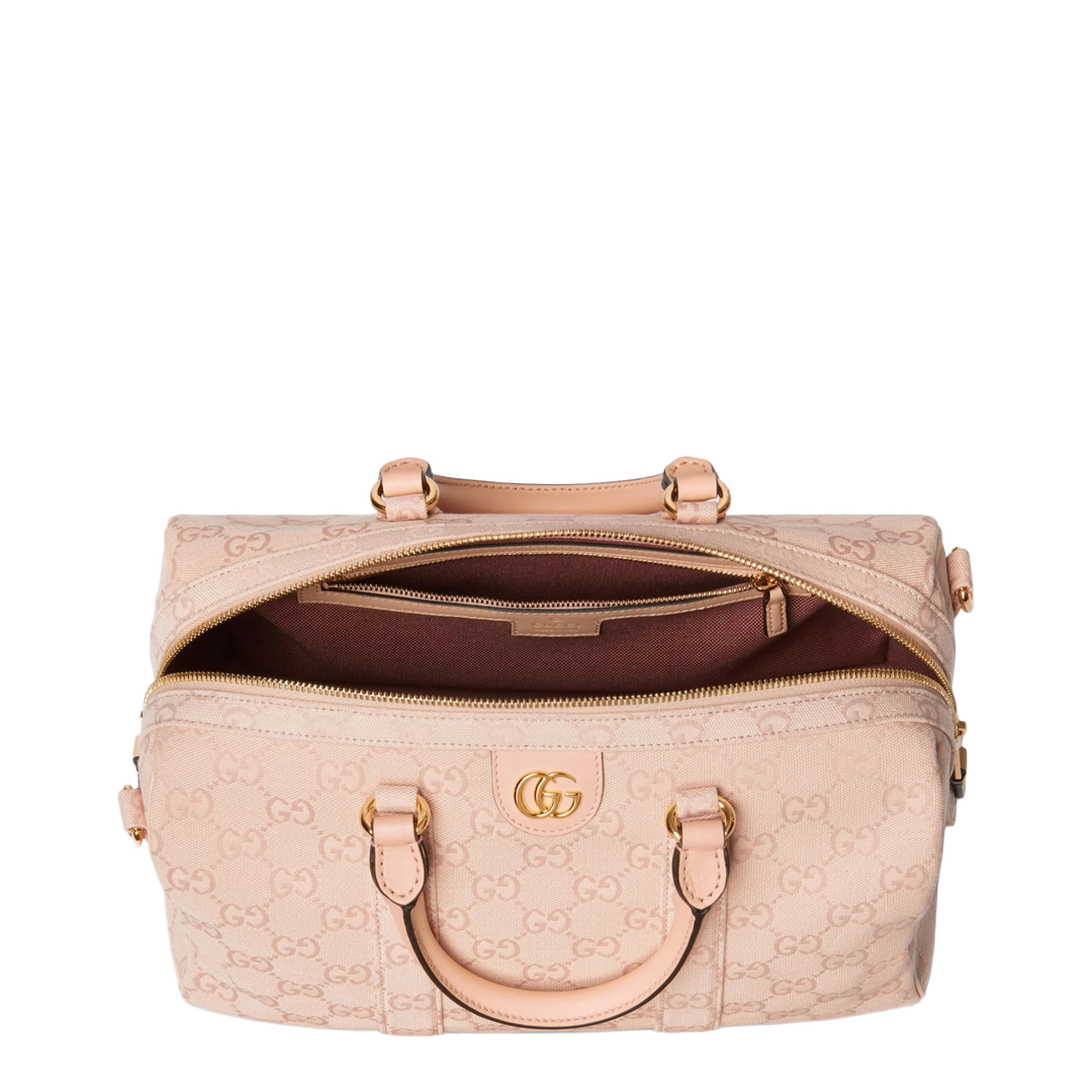 Ophidia Medium GG Canvas Boston Bag - Pink GG canvas (Pink) - Image 2