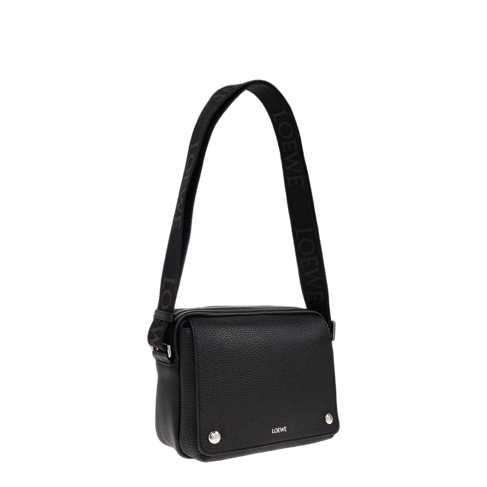 XS Grained Calfskin Messenger Bag - Black - Image 4