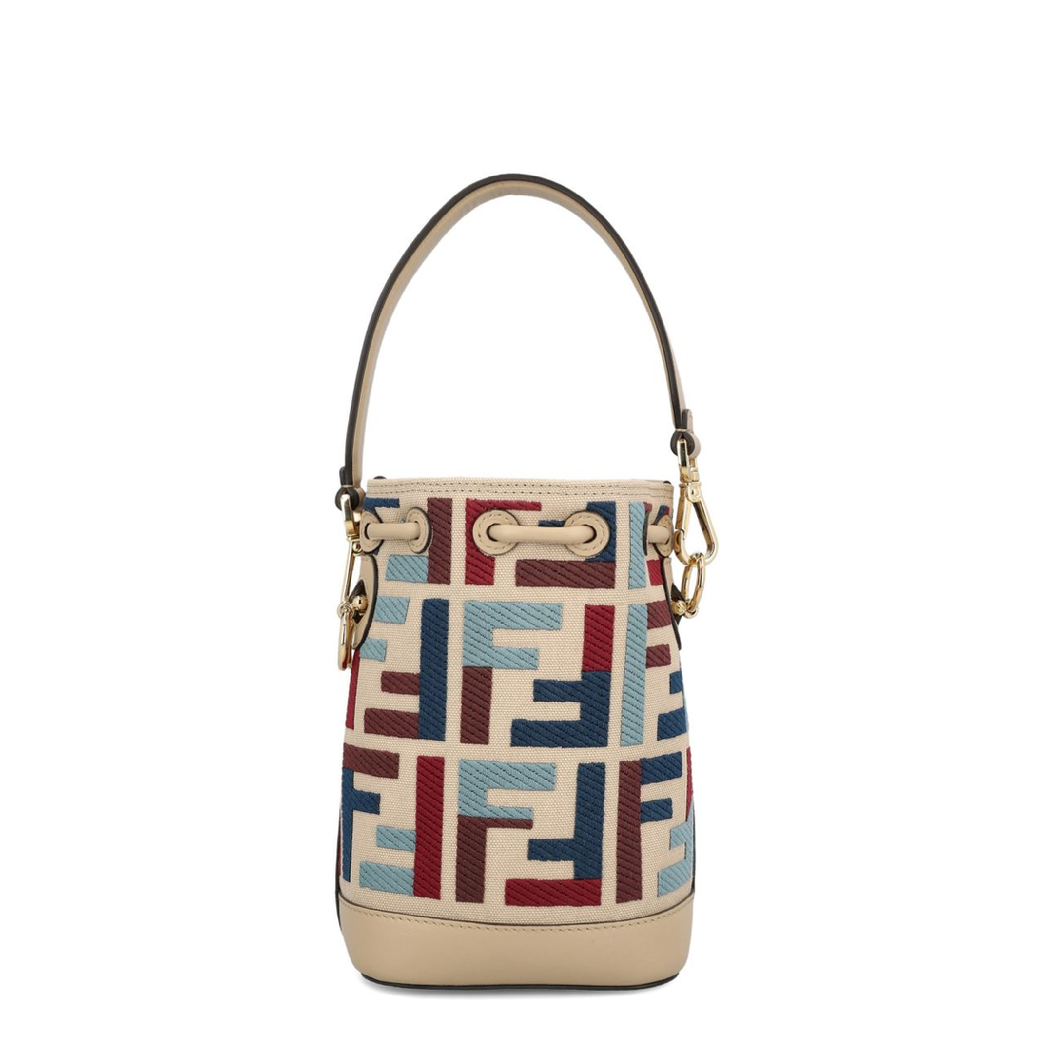 Mon Tresor Mini Canvas Bucket Bag - Multicolour - Image 4