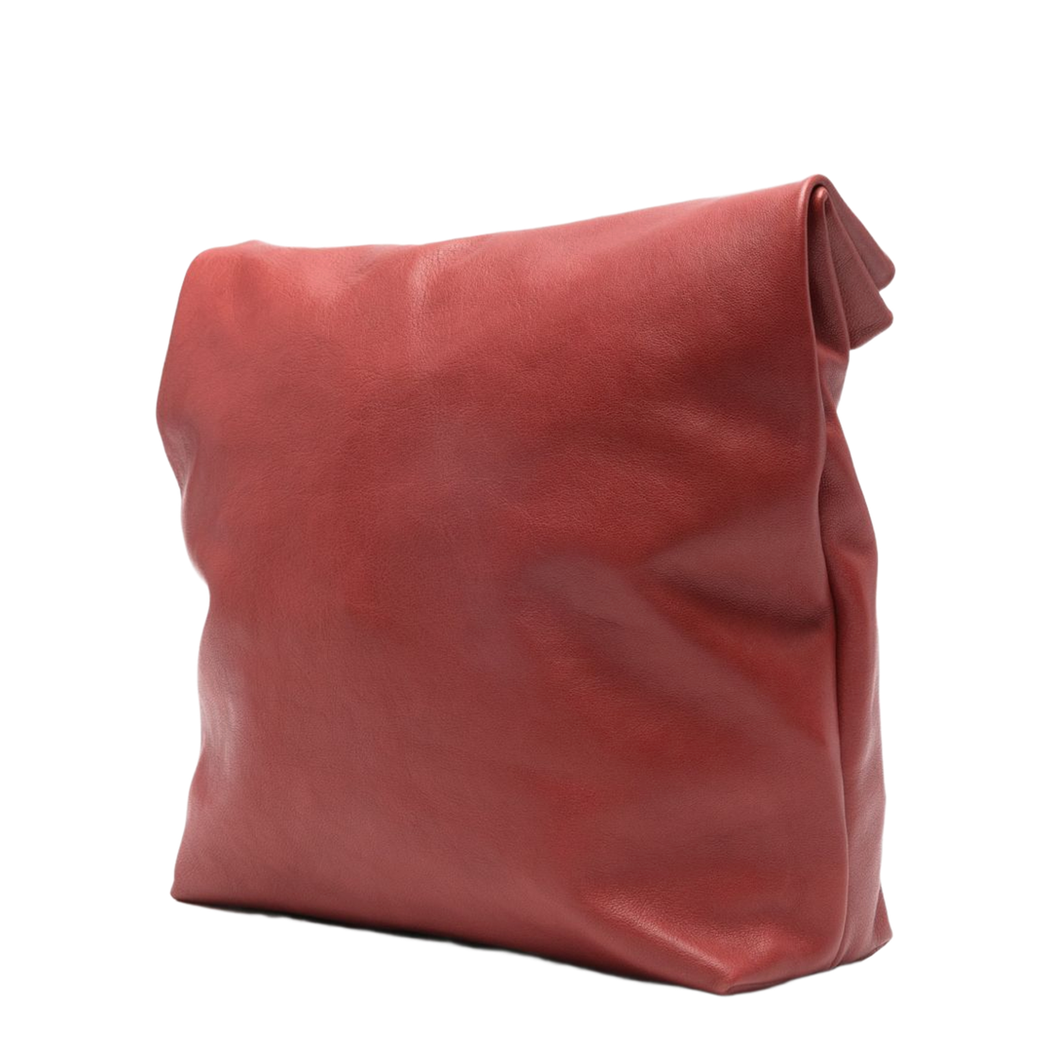 Delhi L Leather Clutch - Crimson Red - Image 4