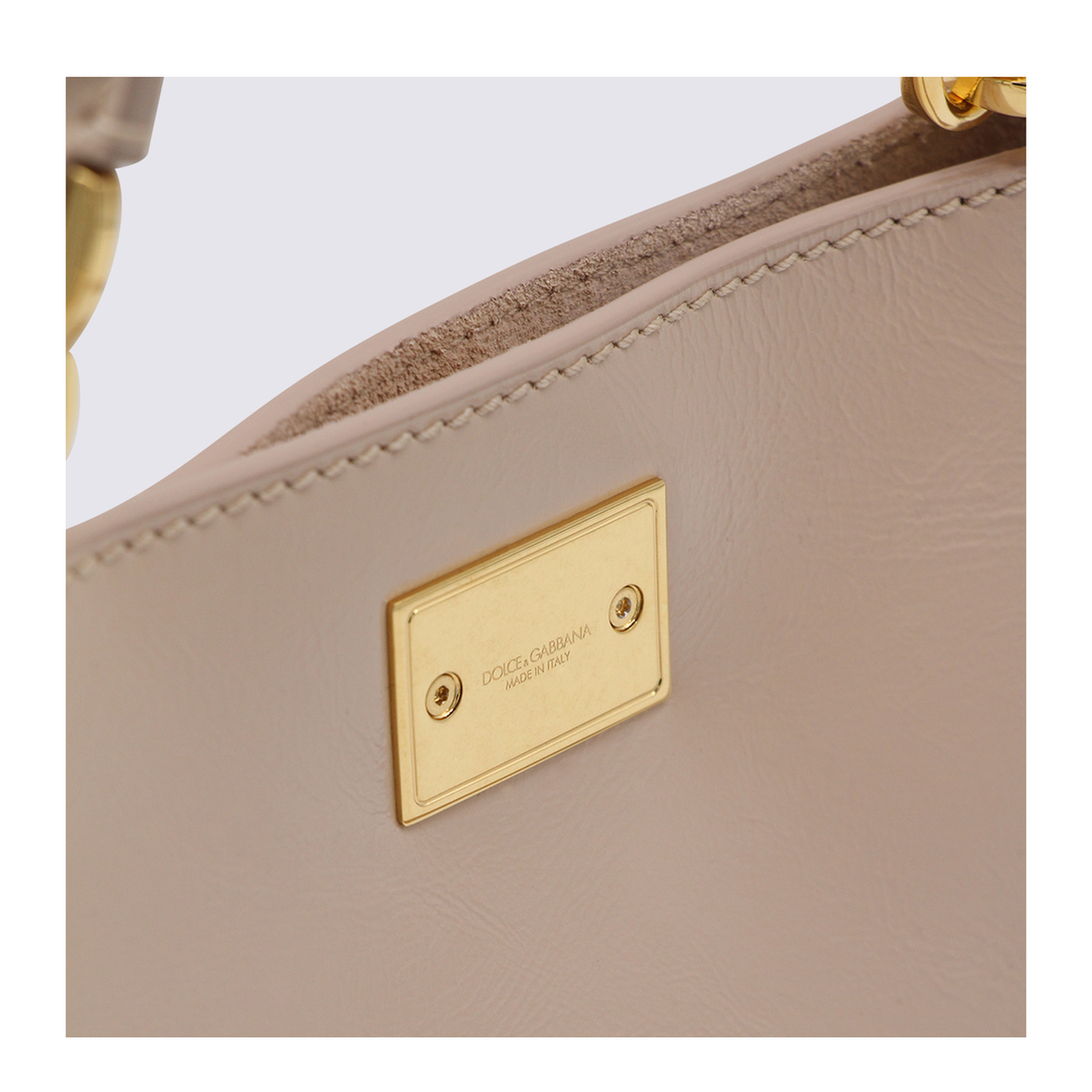 Handbag in Flesh-Coloured Leather - Image 8