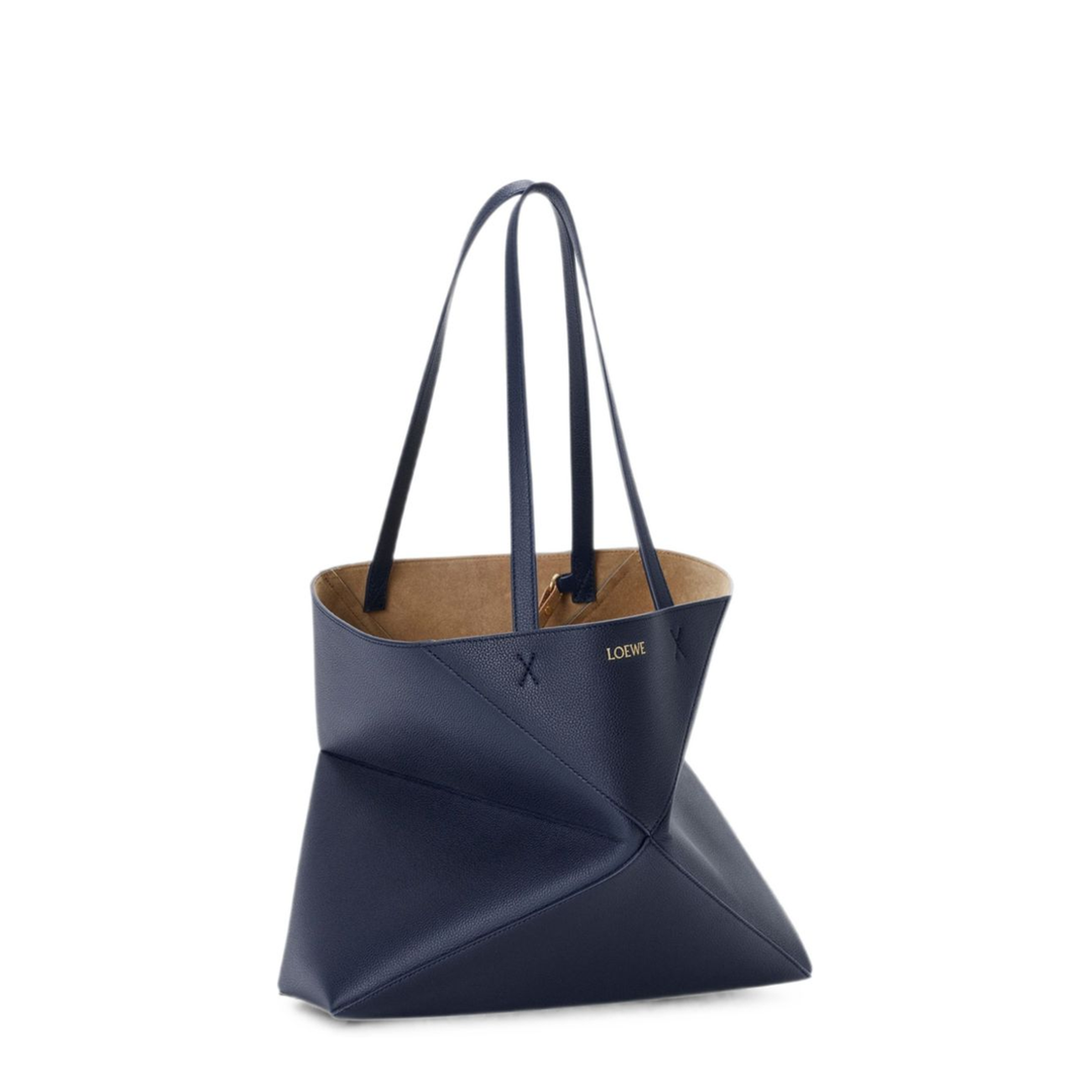 Puzzle Large Calfskin Tote - Deep Navy - Image 4