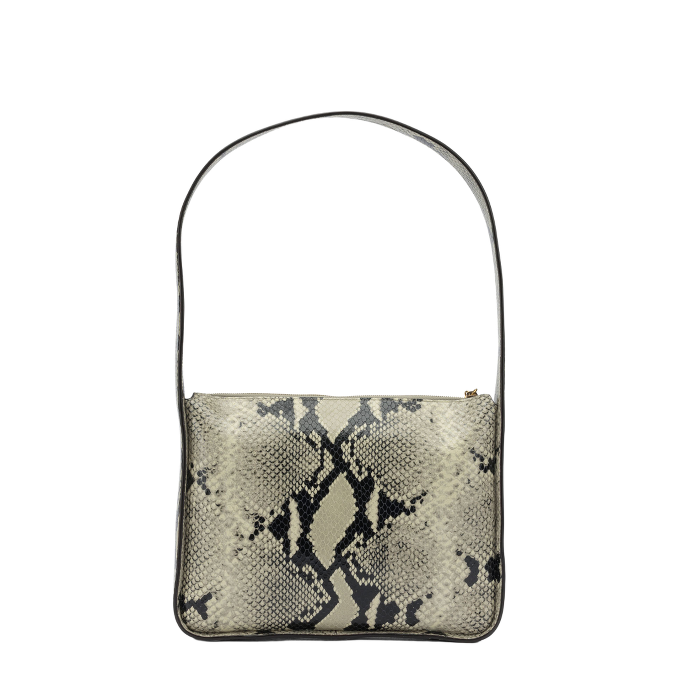 Lori Squared Small Calfskin Shoulder Bag - Beige - Image 3