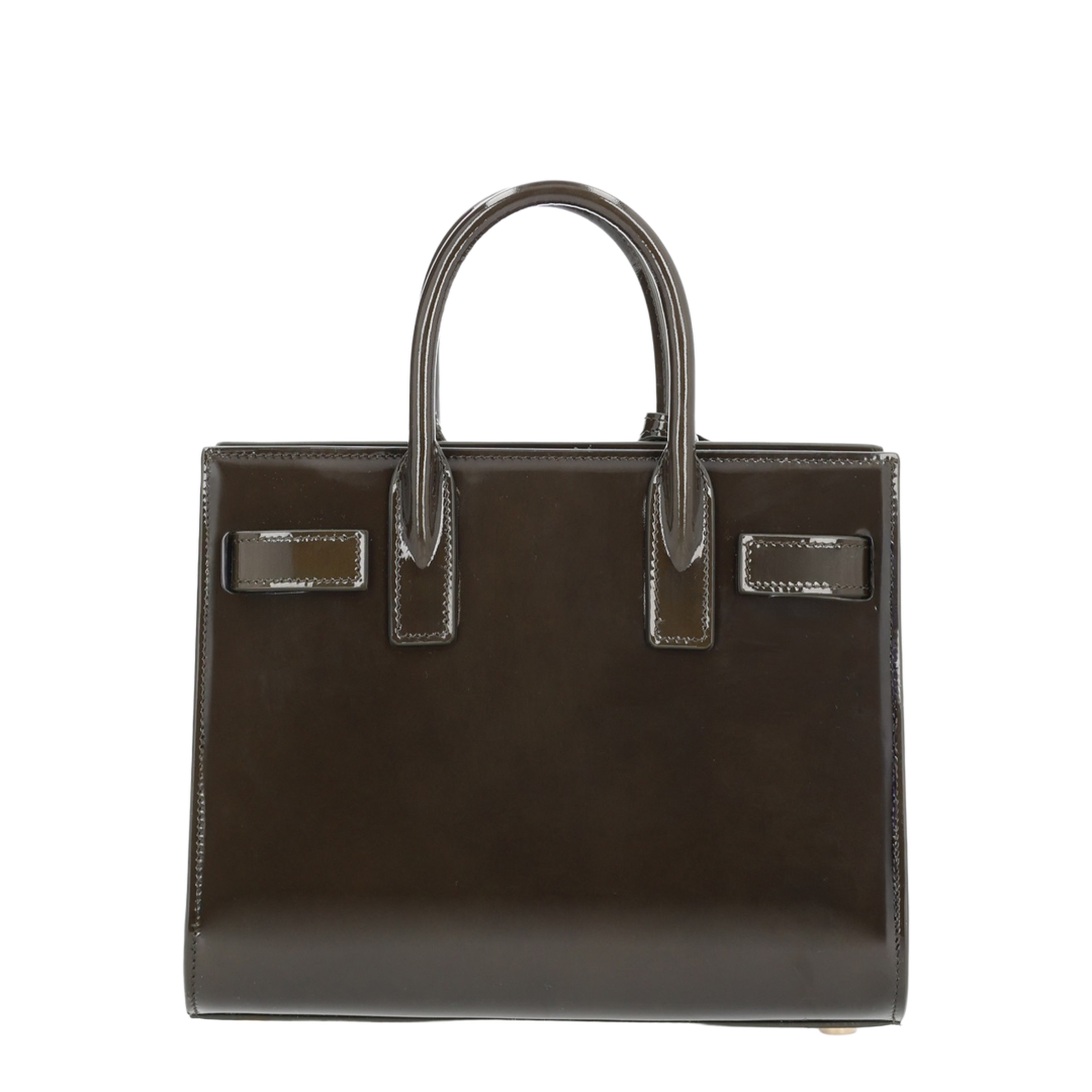 Sac De Jour Nano Patent Calf Leather Top Handle Bag - Green - Image 9