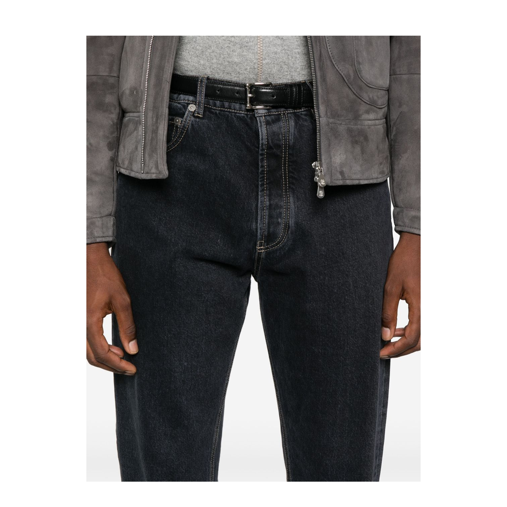 Denim Cotton Jeans - Grey - Image 3