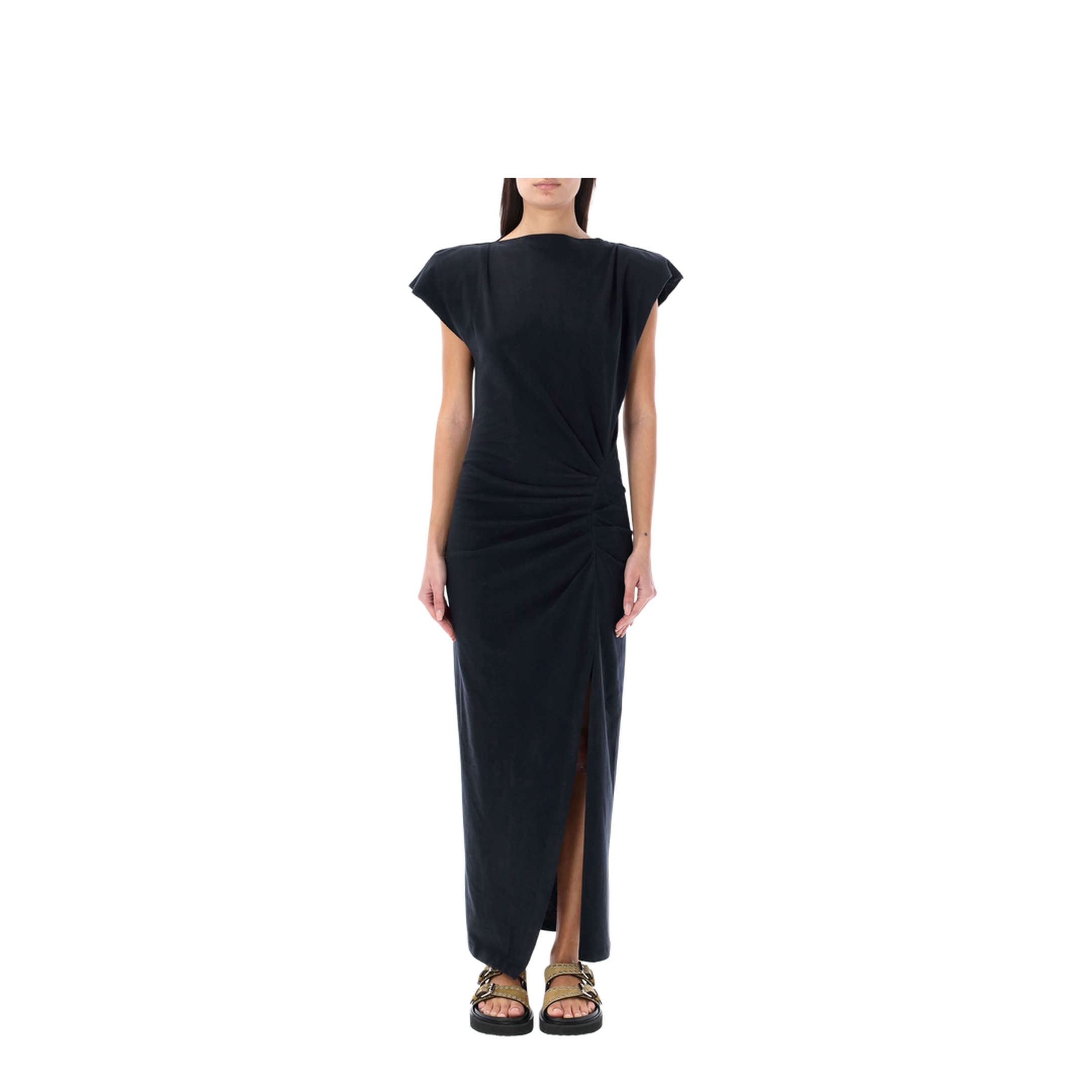 Long Black Nadela Jersey Dress - Image 4