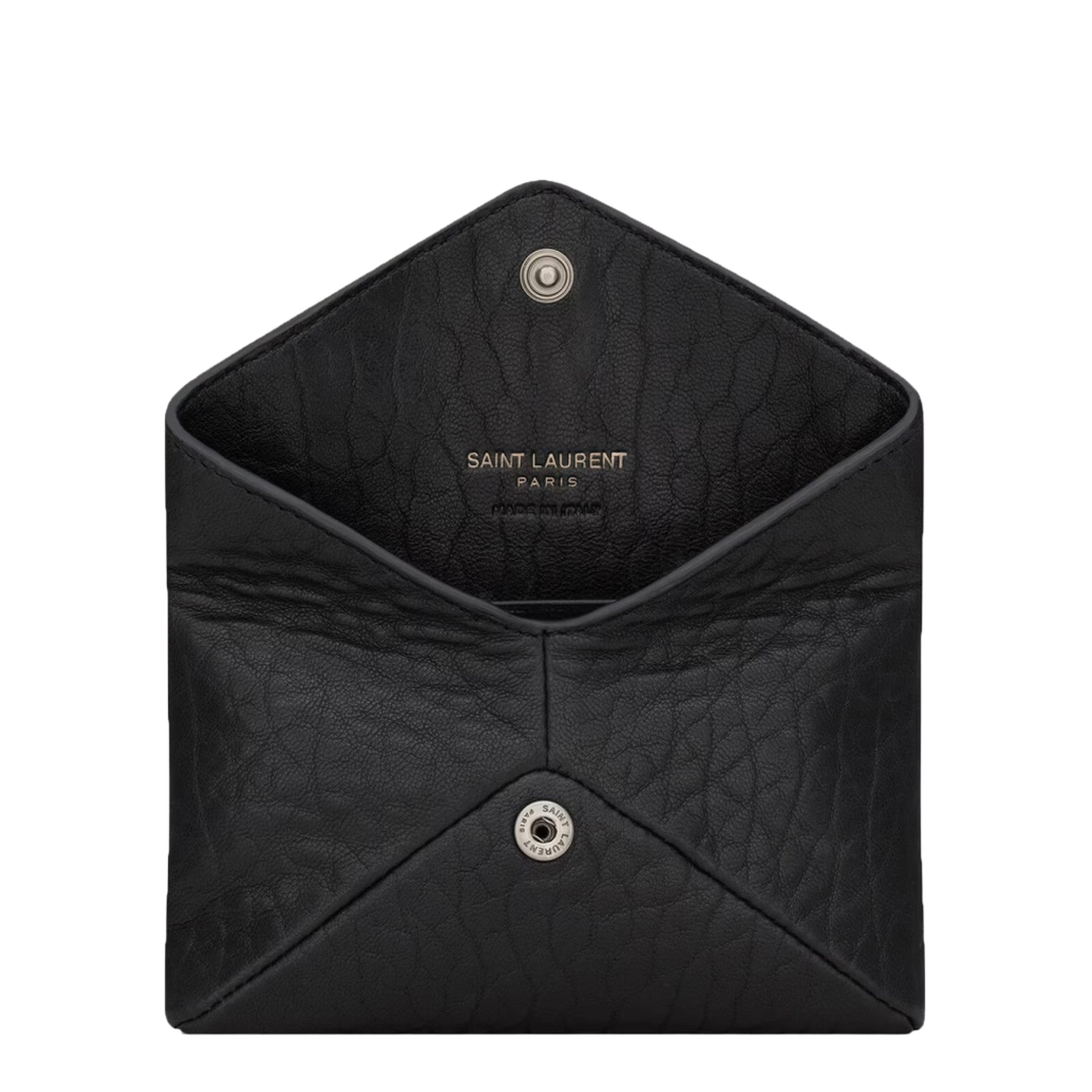 Saint Laurent Cassandre Envelope Card Case In Grained Leather - Image 4