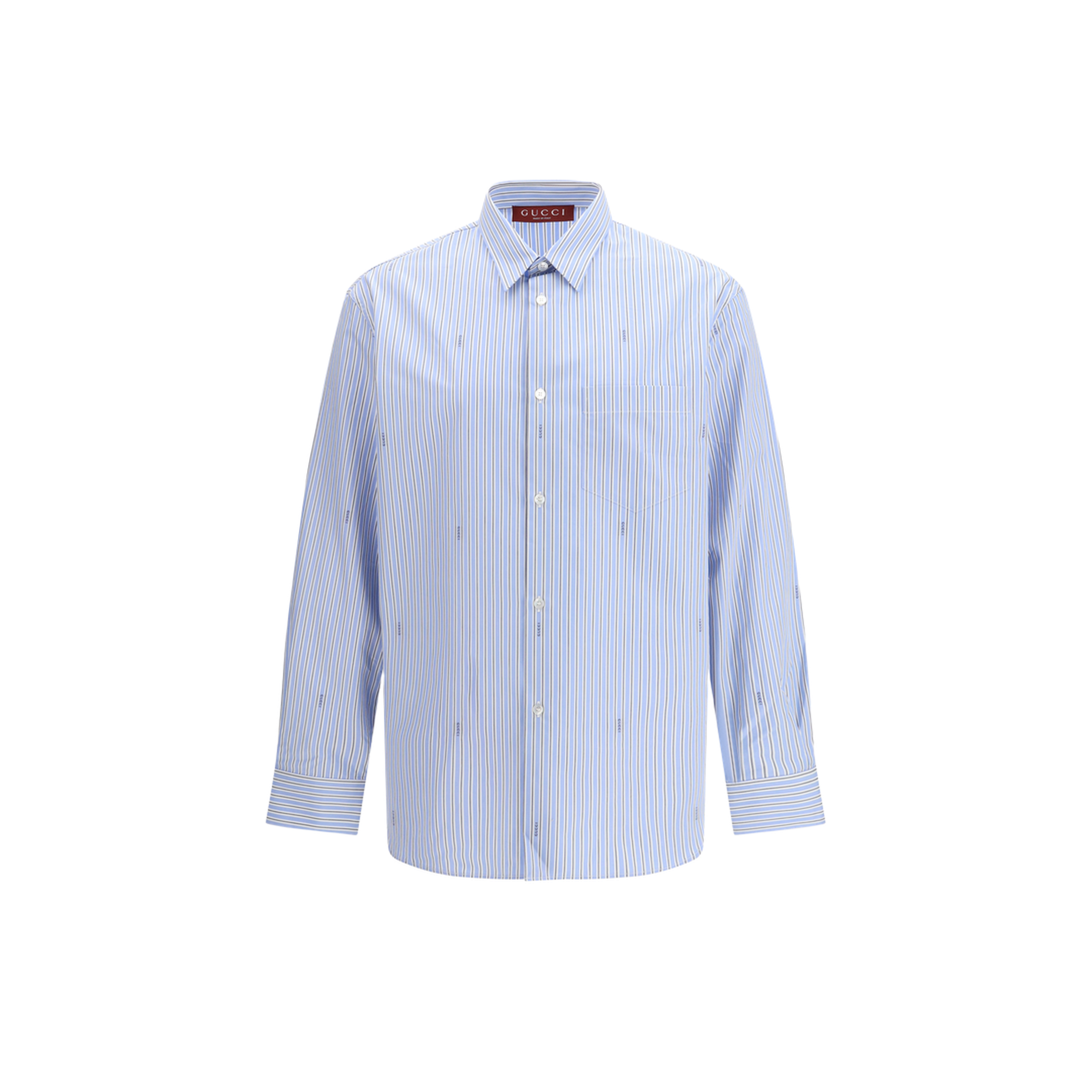 Striped Cotton Poplin Shirt - Image 1