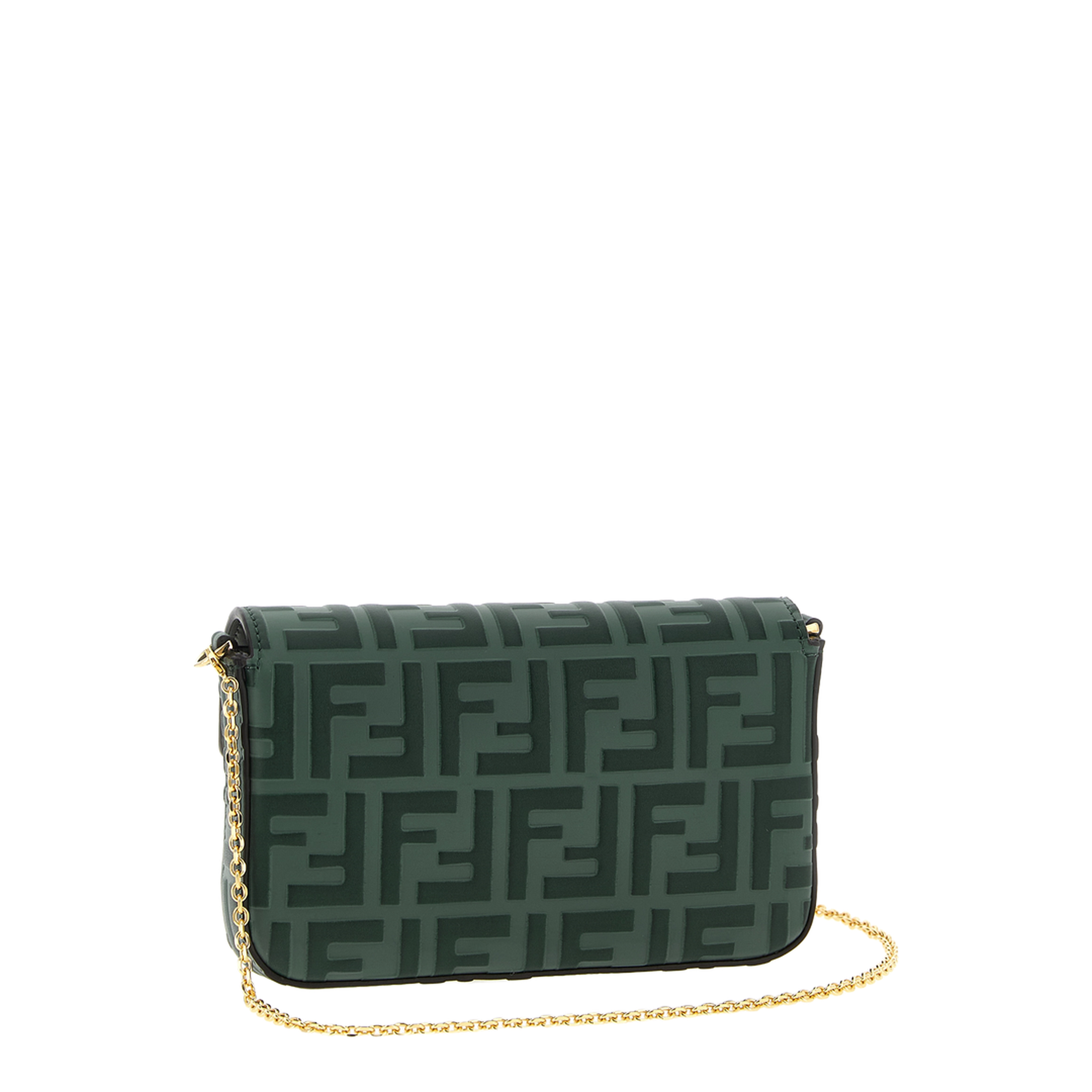 FF Diamonds Calfskin Wallet - Green - Image 1