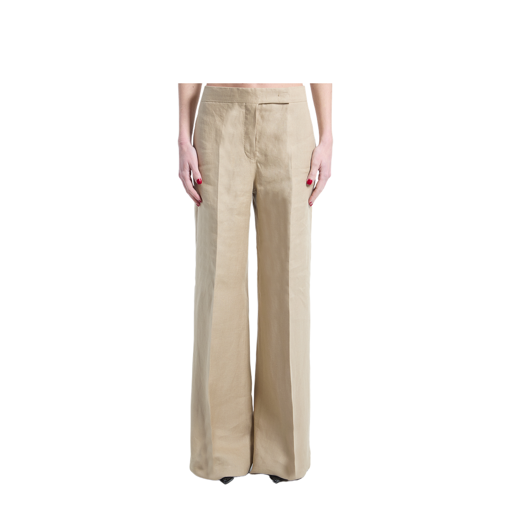 Big Pants In Linen Natté - Image 1