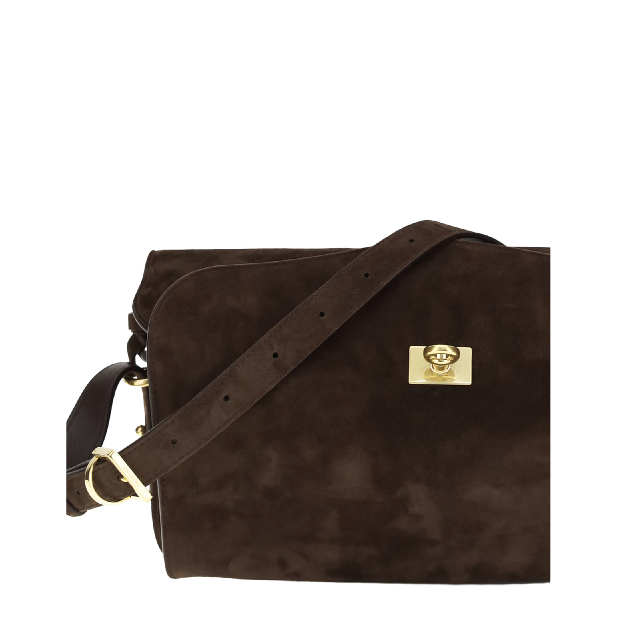 Le 7 Medium Calf Suede Crossbody - Brown - Image 4