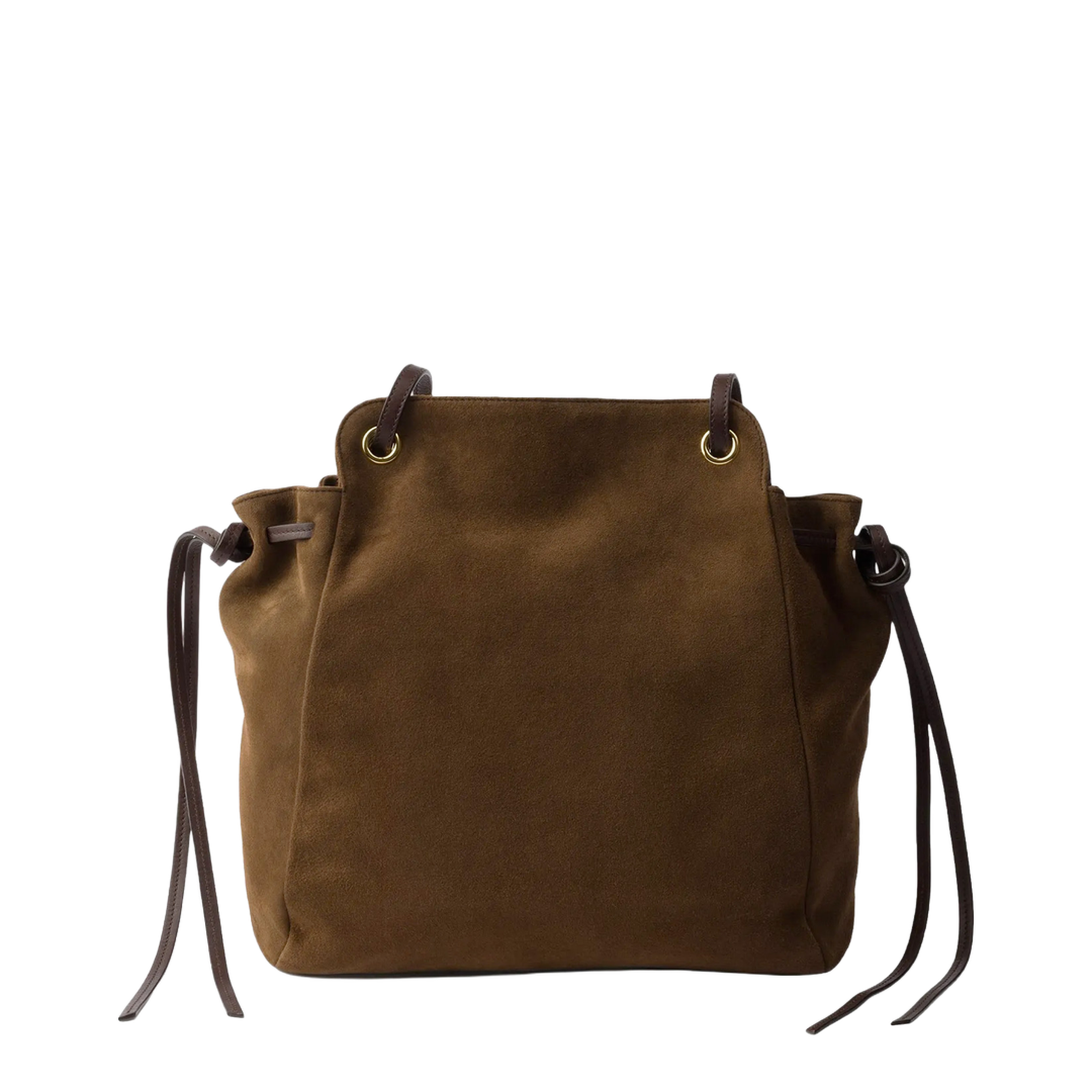 Carry Medium Suede Leather Tote - Cocoa Brown - Image 3